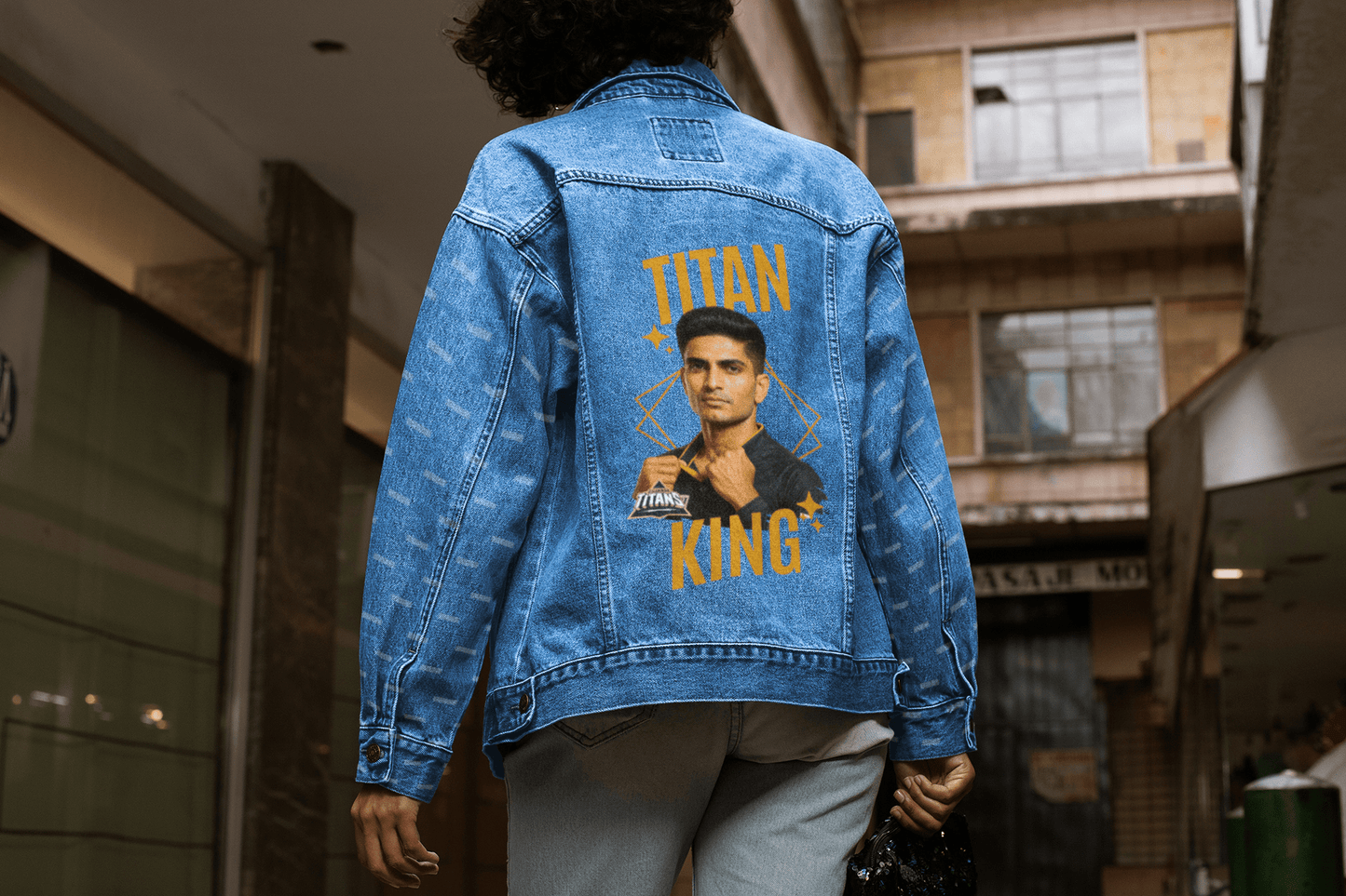 Premium Hand Painted Titan King GT Denim Jacket | IPL Fan Edition - YORD
