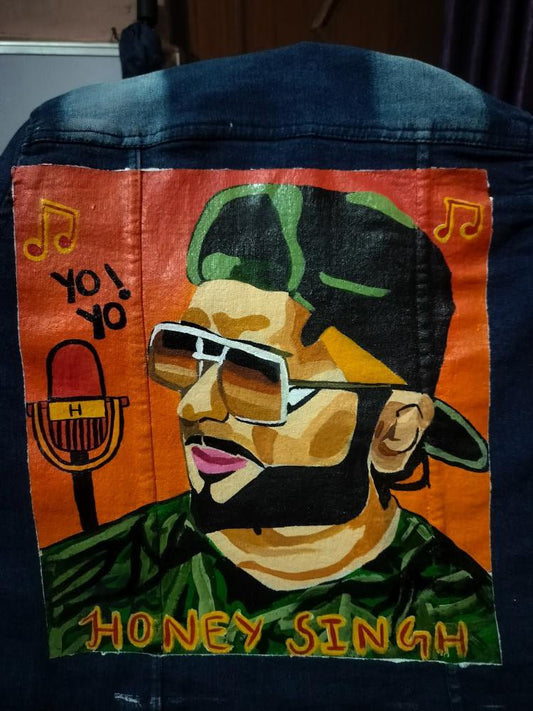 Premium Handpainted Honey Singh Denim Jacket - Limited Edition Concert Collection - YORD