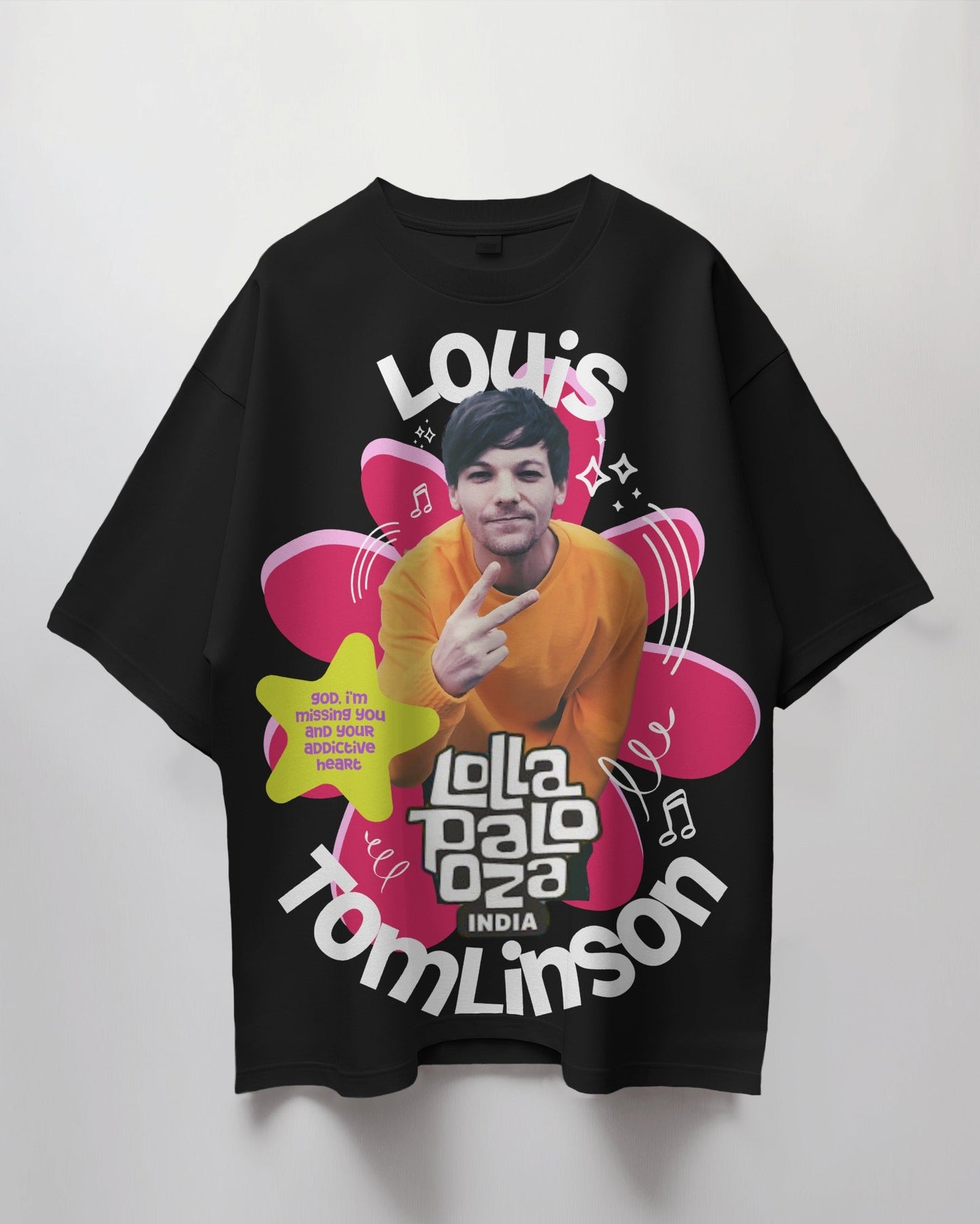 Premium Louis Tomlinson Oversized T-Shirt – Lollapalooza India Exclusive Luxury Merch - YORD