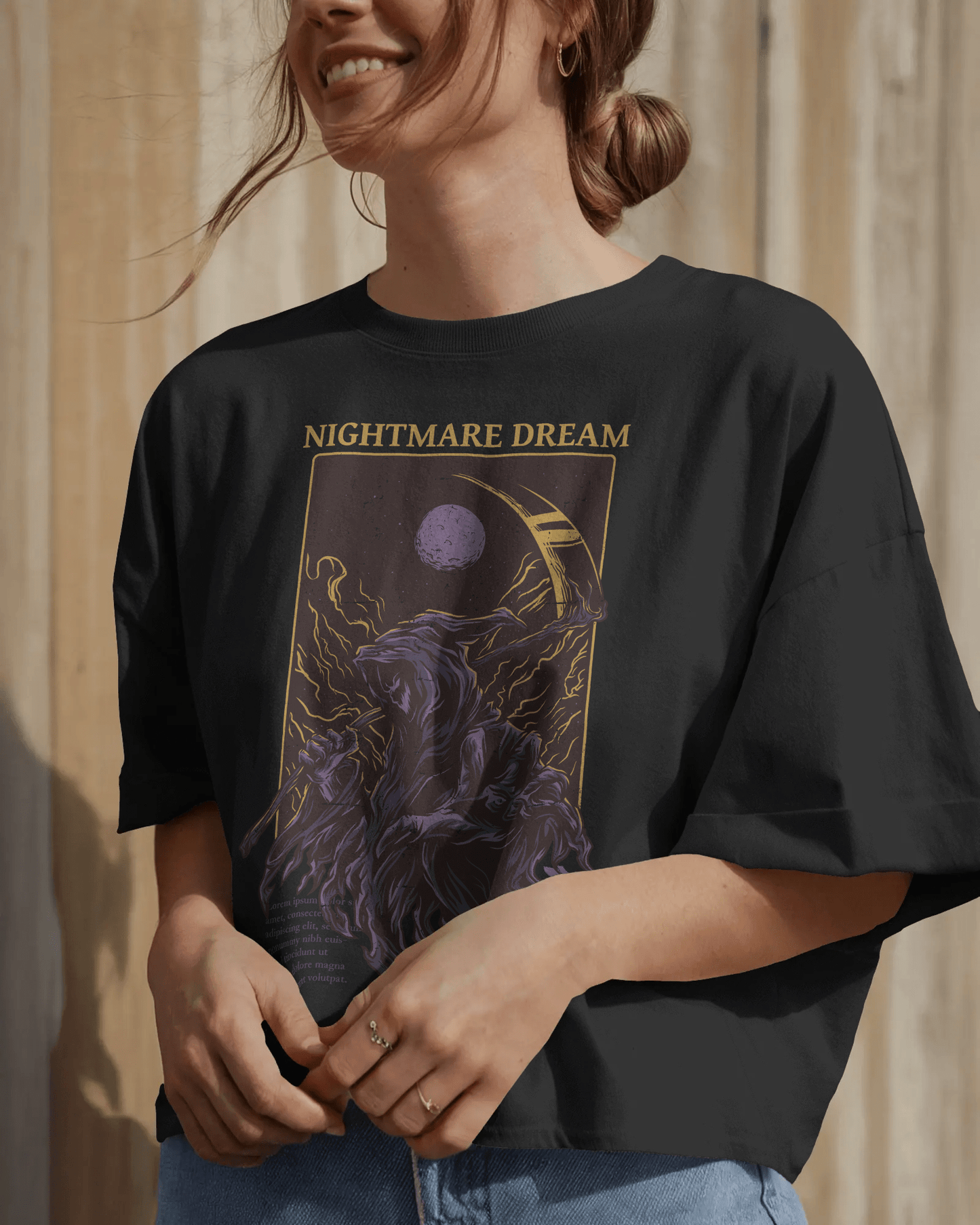 Premium Nightmare Dream Oversized Gothic T-shirt | Limited Edition - YORD