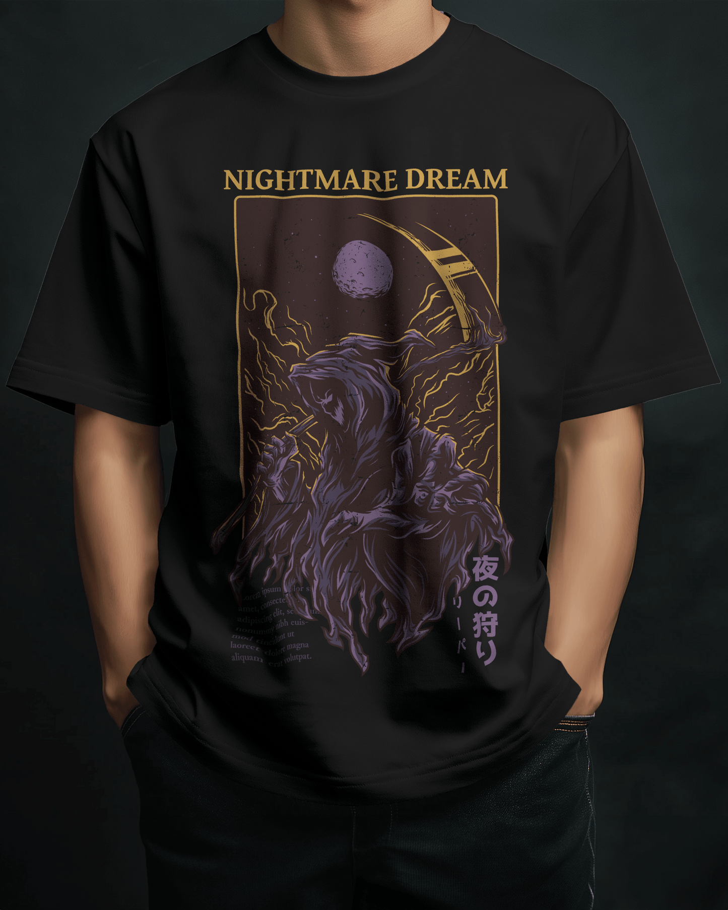Premium Nightmare Dream Oversized Gothic T-shirt | Limited Edition - YORD