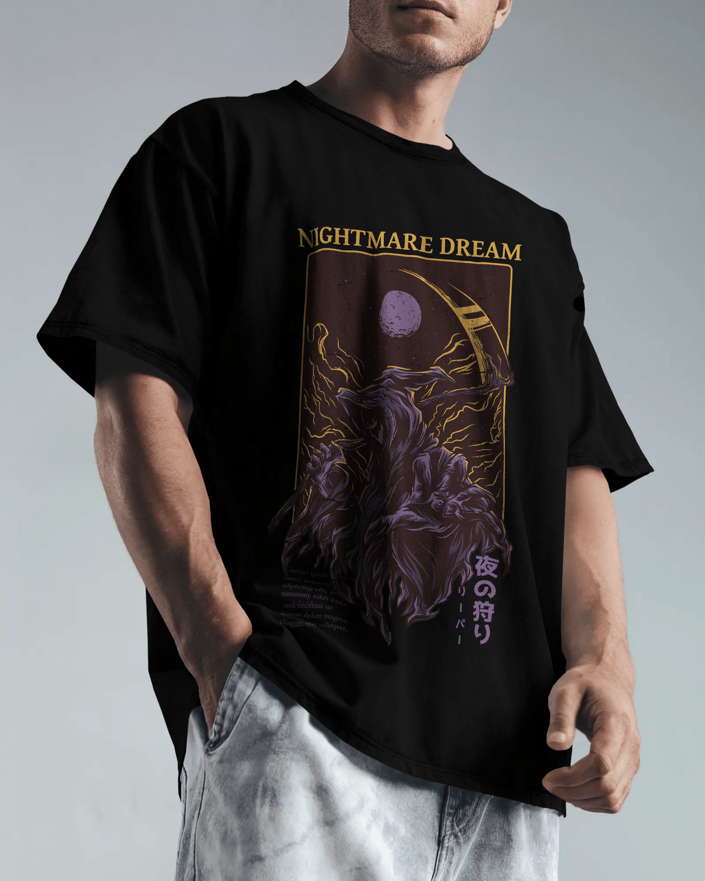 Premium Nightmare Dream Oversized Gothic T-shirt | Limited Edition - YORD