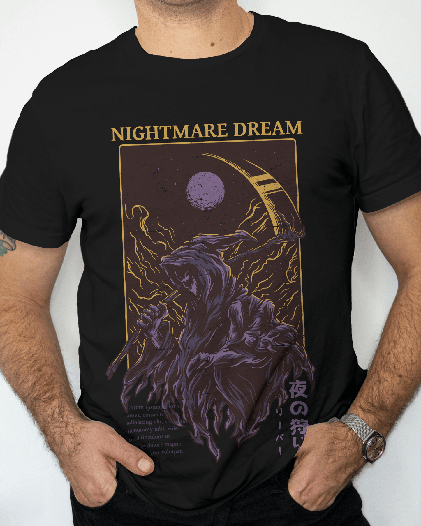 Premium Nightmare Dream Reaper Gothic T-Shirt - YORD