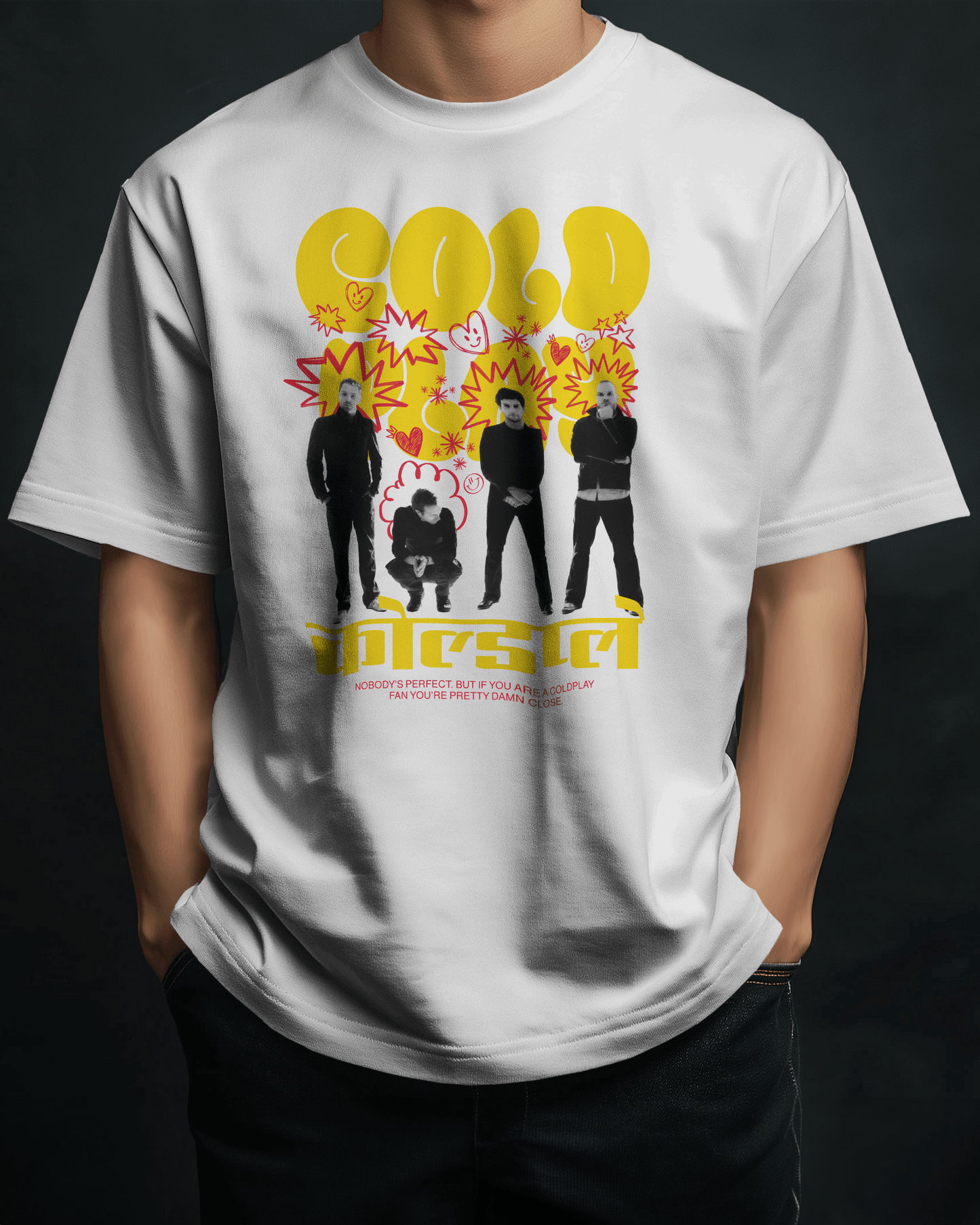 Premium Oversize Coldplay Concert T-Shirt - French Terry Cotton 240 GSM - YORD