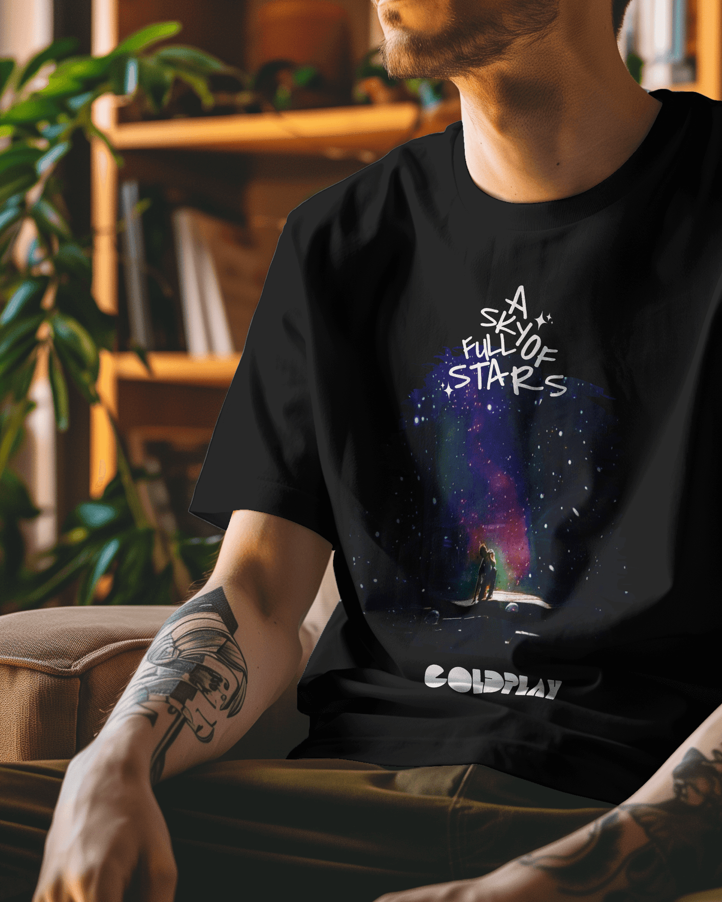 Premium Oversize Coldplay Concert T-Shirt – French Terry Cotton, 240 GSM - YORD