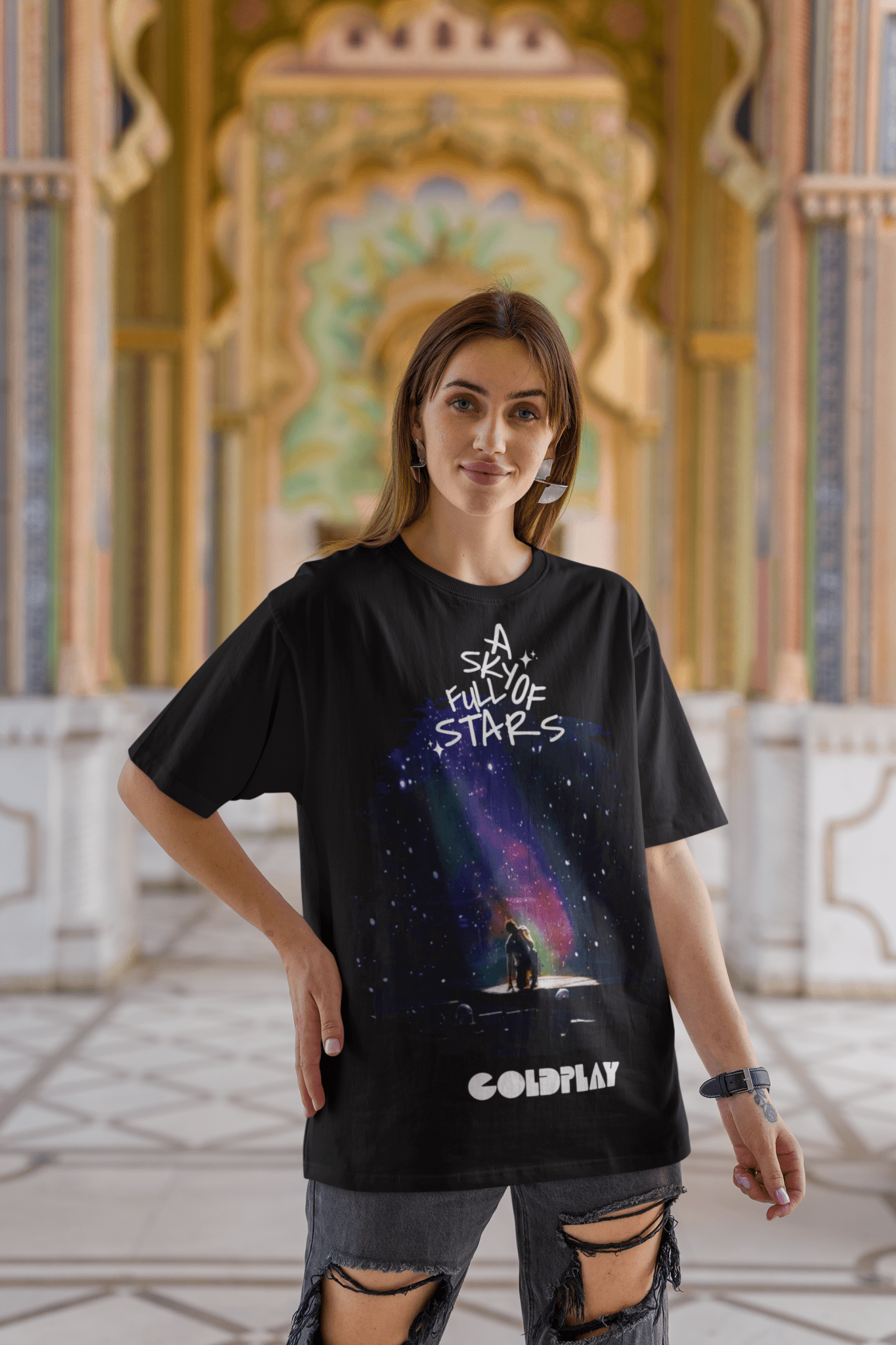 Premium Oversize Coldplay Concert T-Shirt – French Terry Cotton, 240 GSM - YORD