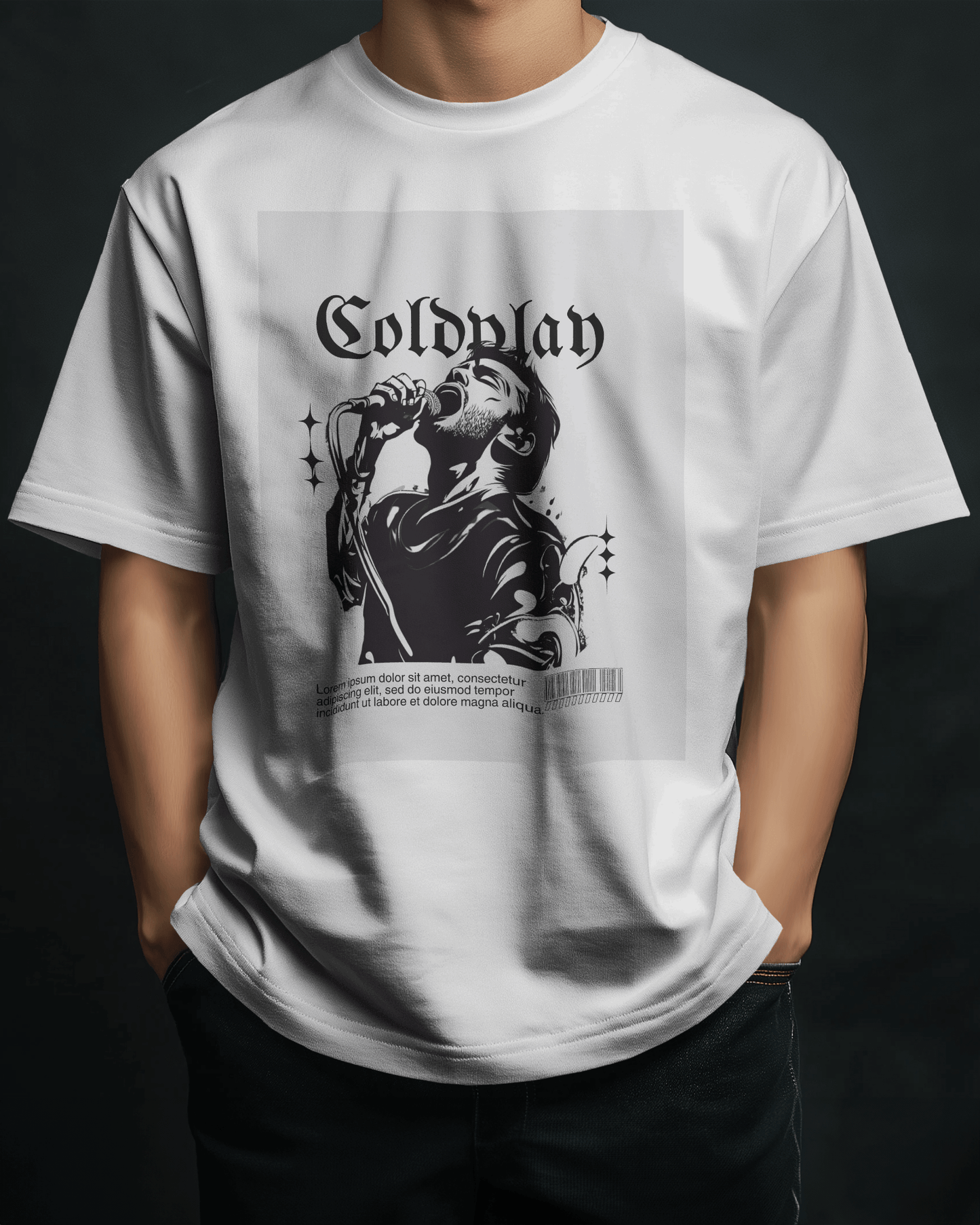 Premium Oversize Coldplay Concert T-Shirt - French Terry Cotton 240 GSM - YORD