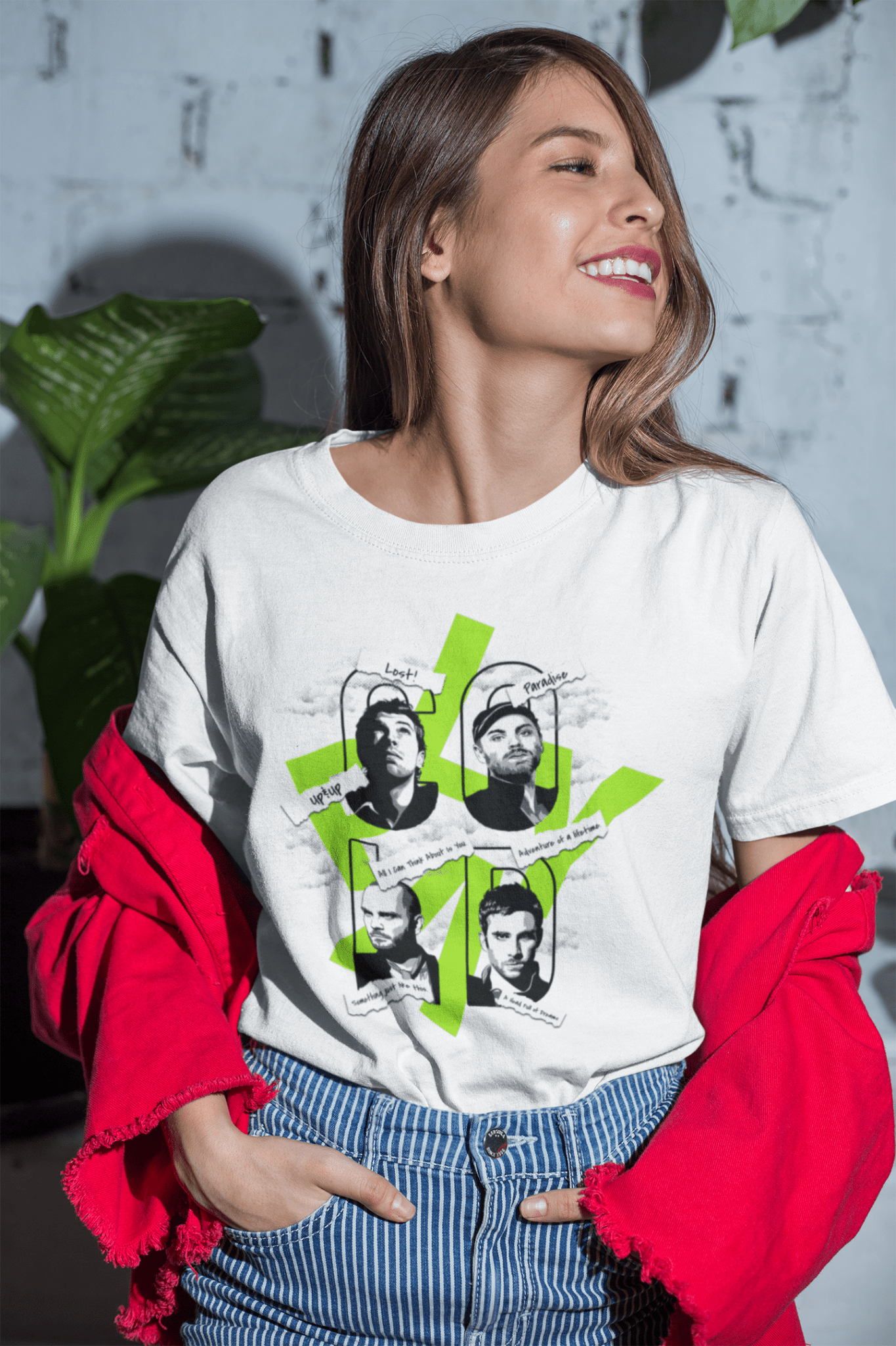 Premium Oversize Coldplay French Terry Cotton T-Shirt - Luxury Concert Wear (240 GSM) - YORD