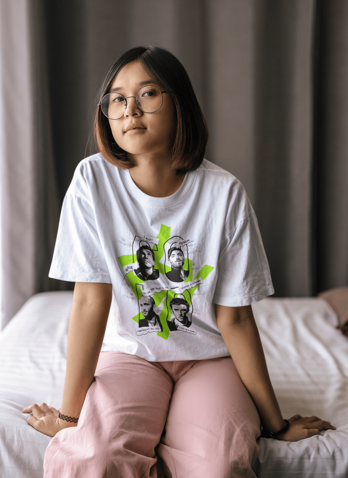 Premium Oversize Coldplay French Terry Cotton T-Shirt - Luxury Concert Wear (240 GSM) - YORD