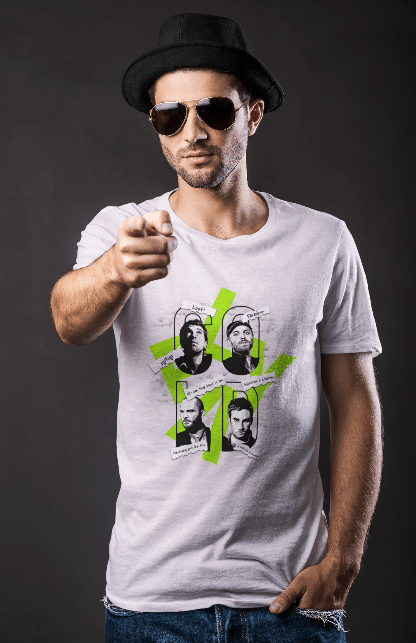 Premium Oversize Coldplay French Terry Cotton T-Shirt - Luxury Concert Wear (240 GSM) - YORD