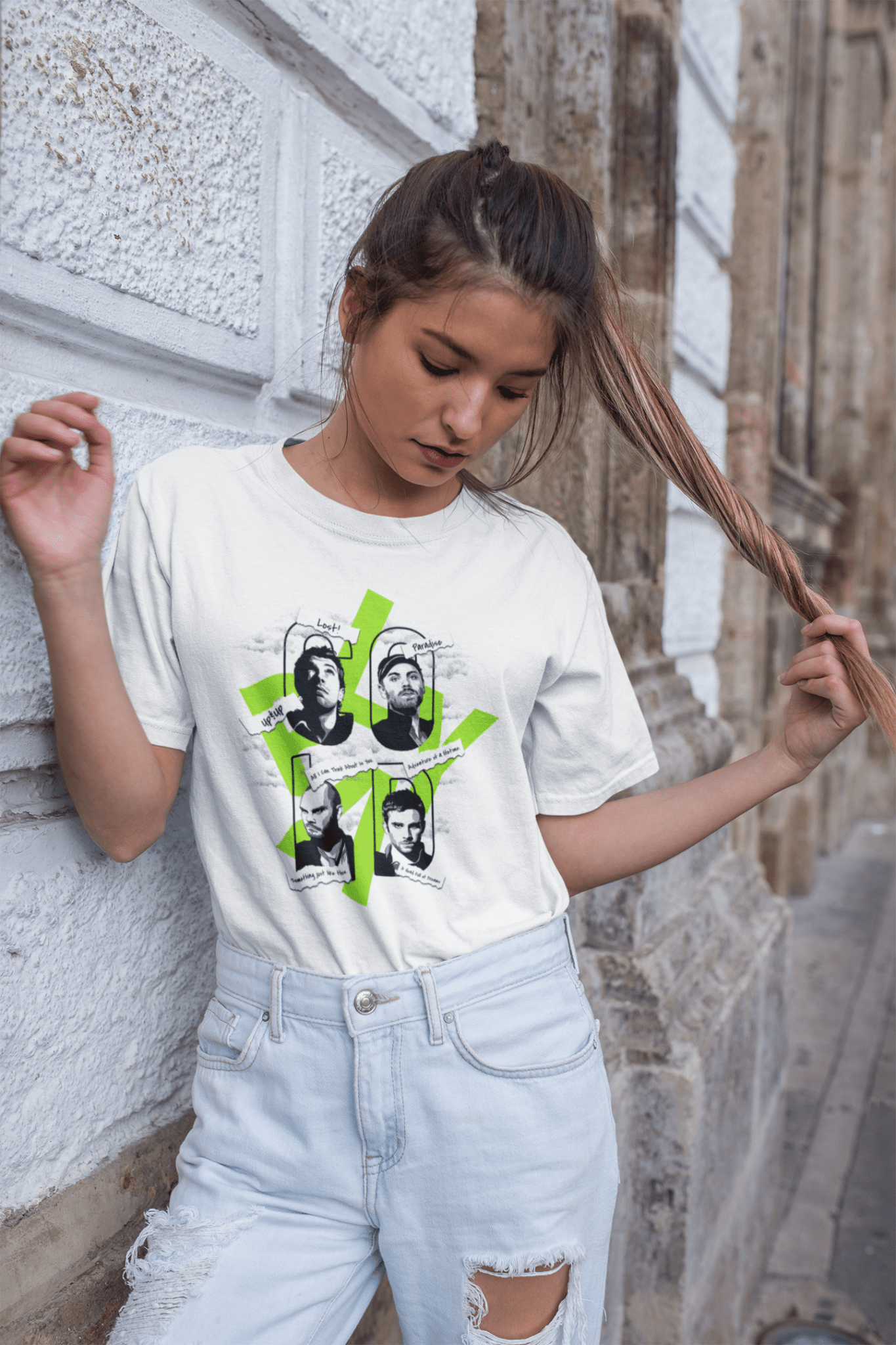 Premium Oversize Coldplay French Terry Cotton T-Shirt - Luxury Concert Wear (240 GSM) - YORD