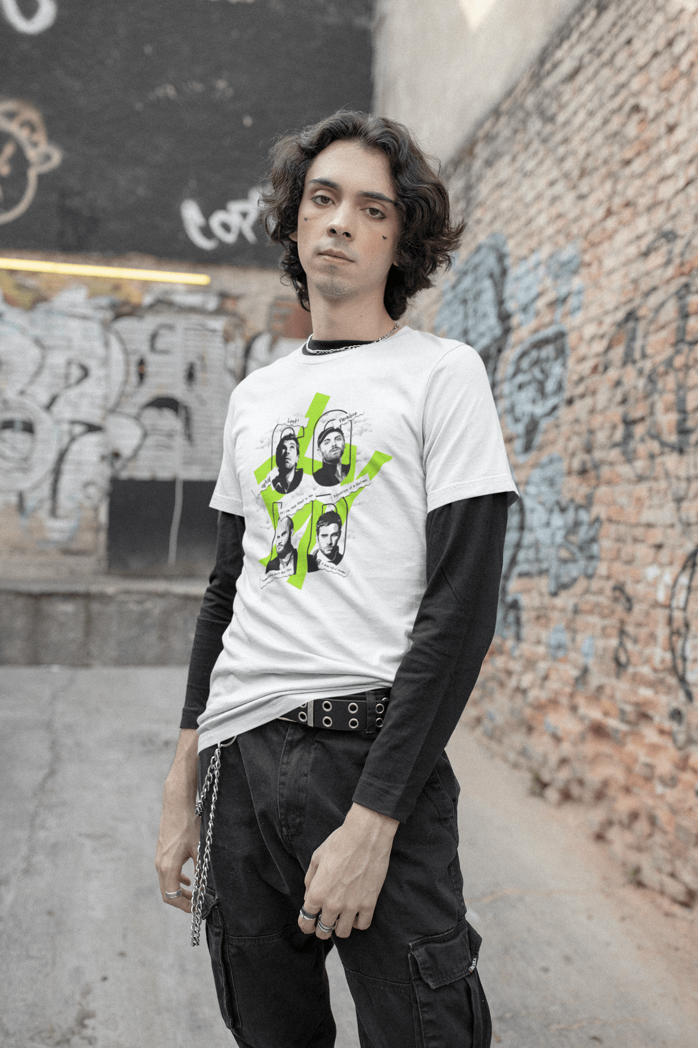 Premium Oversize Coldplay French Terry Cotton T-Shirt - Luxury Concert Wear (240 GSM) - YORD