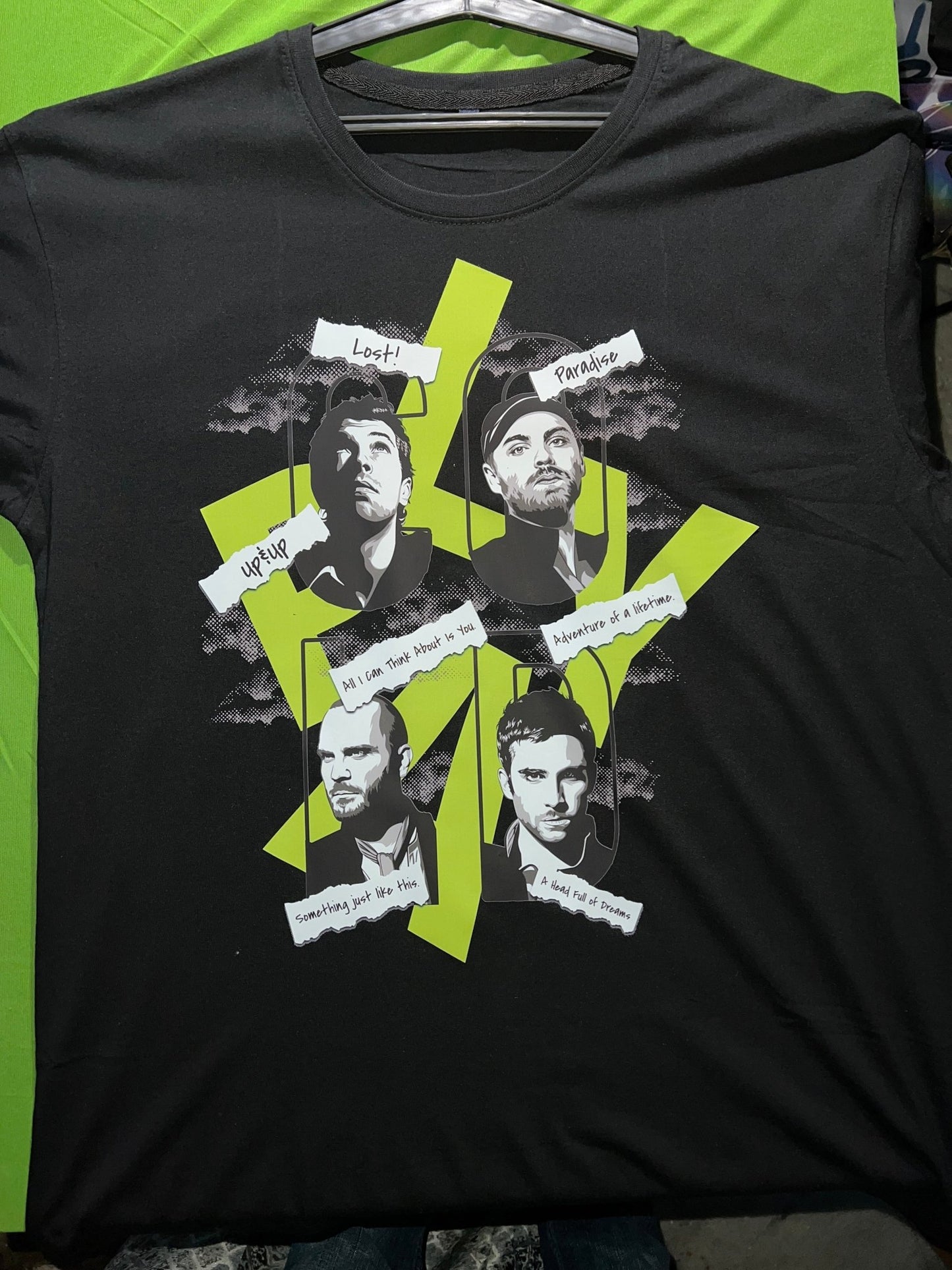 Premium Oversize Coldplay French Terry Cotton T-Shirt - Luxury Concert Wear (240 GSM) - YORD