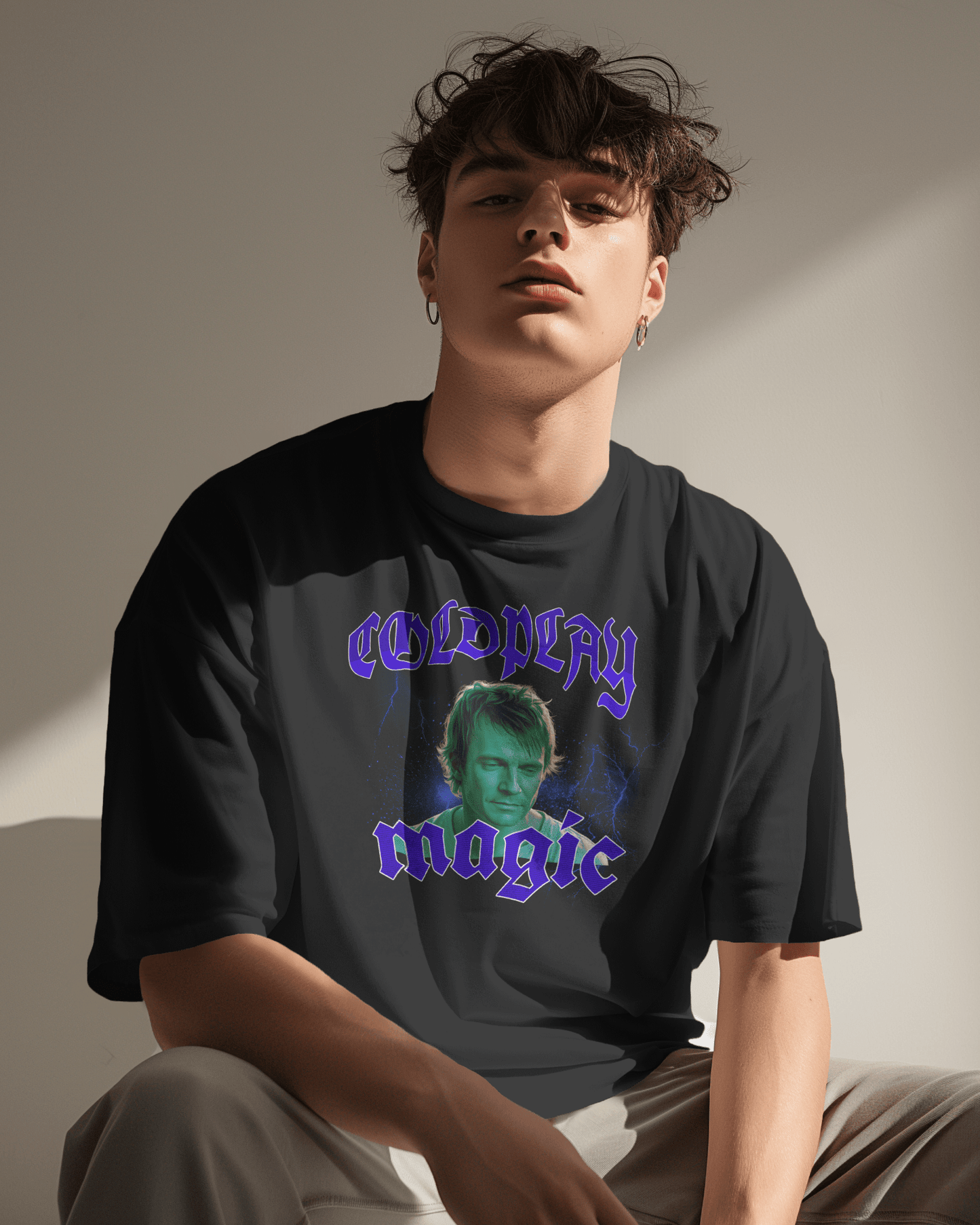 Premium Oversize Coldplay Magic T-Shirt - French Terry Cotton 240 GSM - YORD