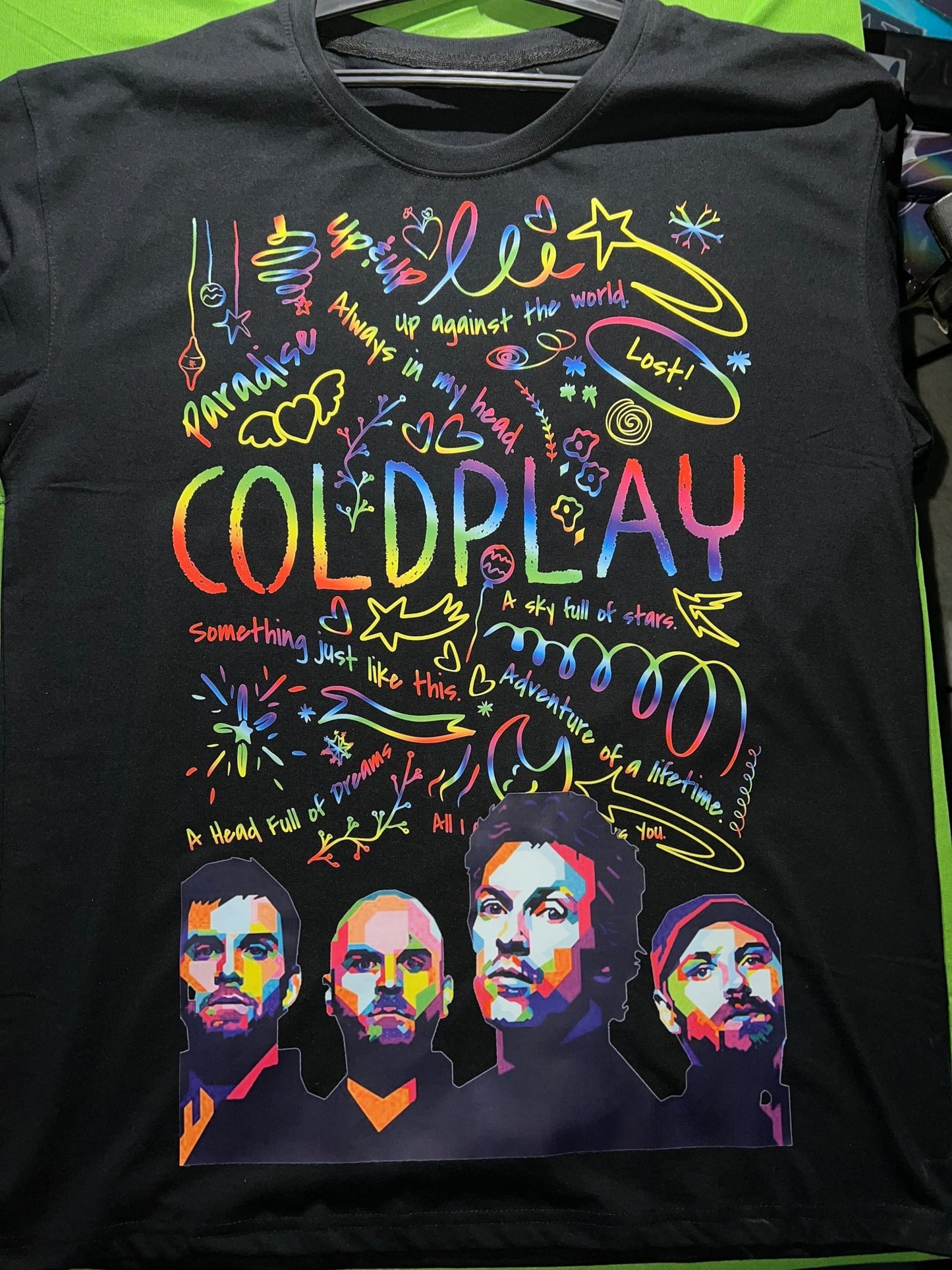 Premium Oversized Coldplay Concert T-Shirt - French Terry Cotton 240 GSM - YORD