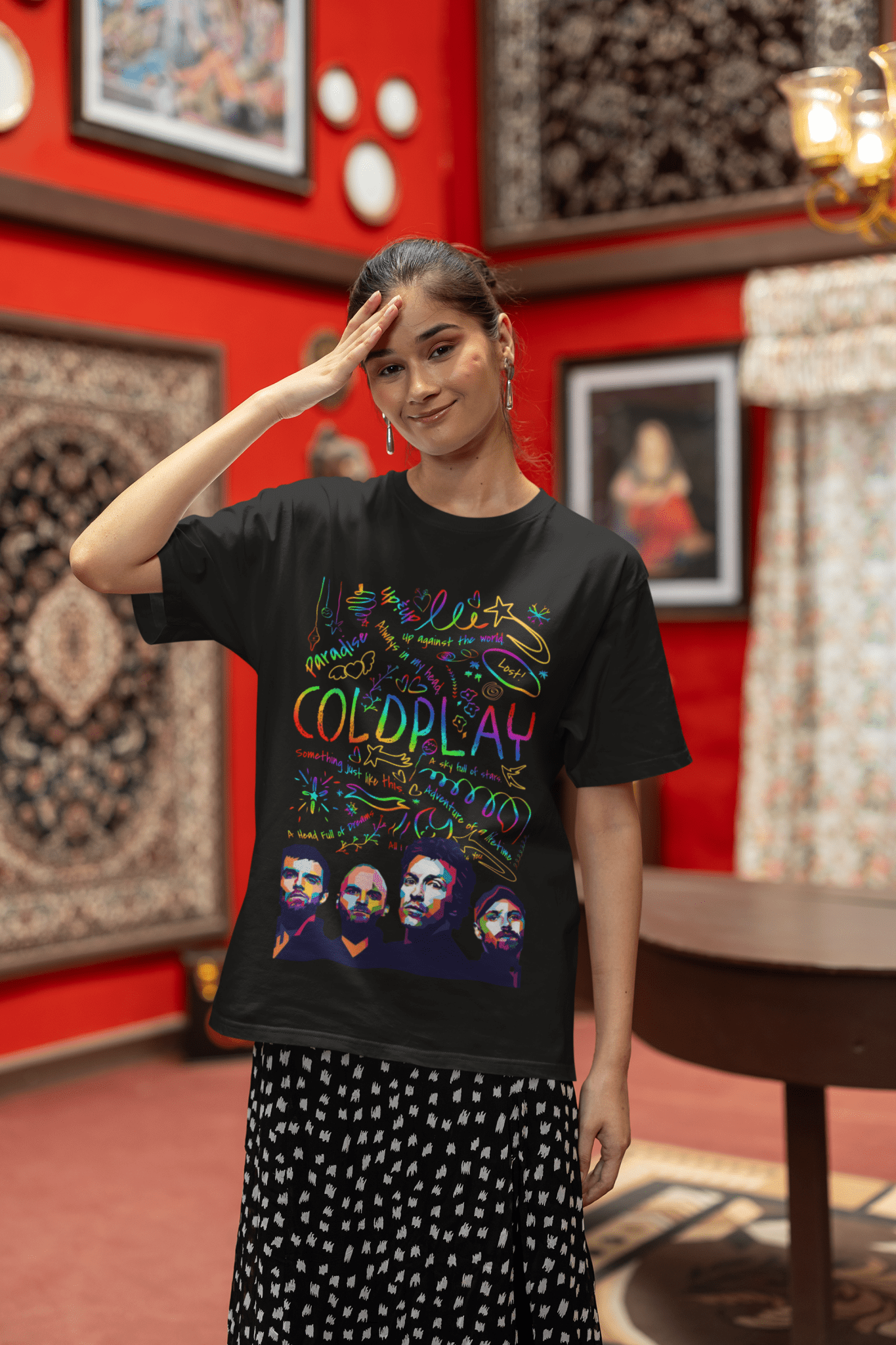 Premium Oversized Coldplay Concert T-Shirt - French Terry Cotton 240 GSM - YORD
