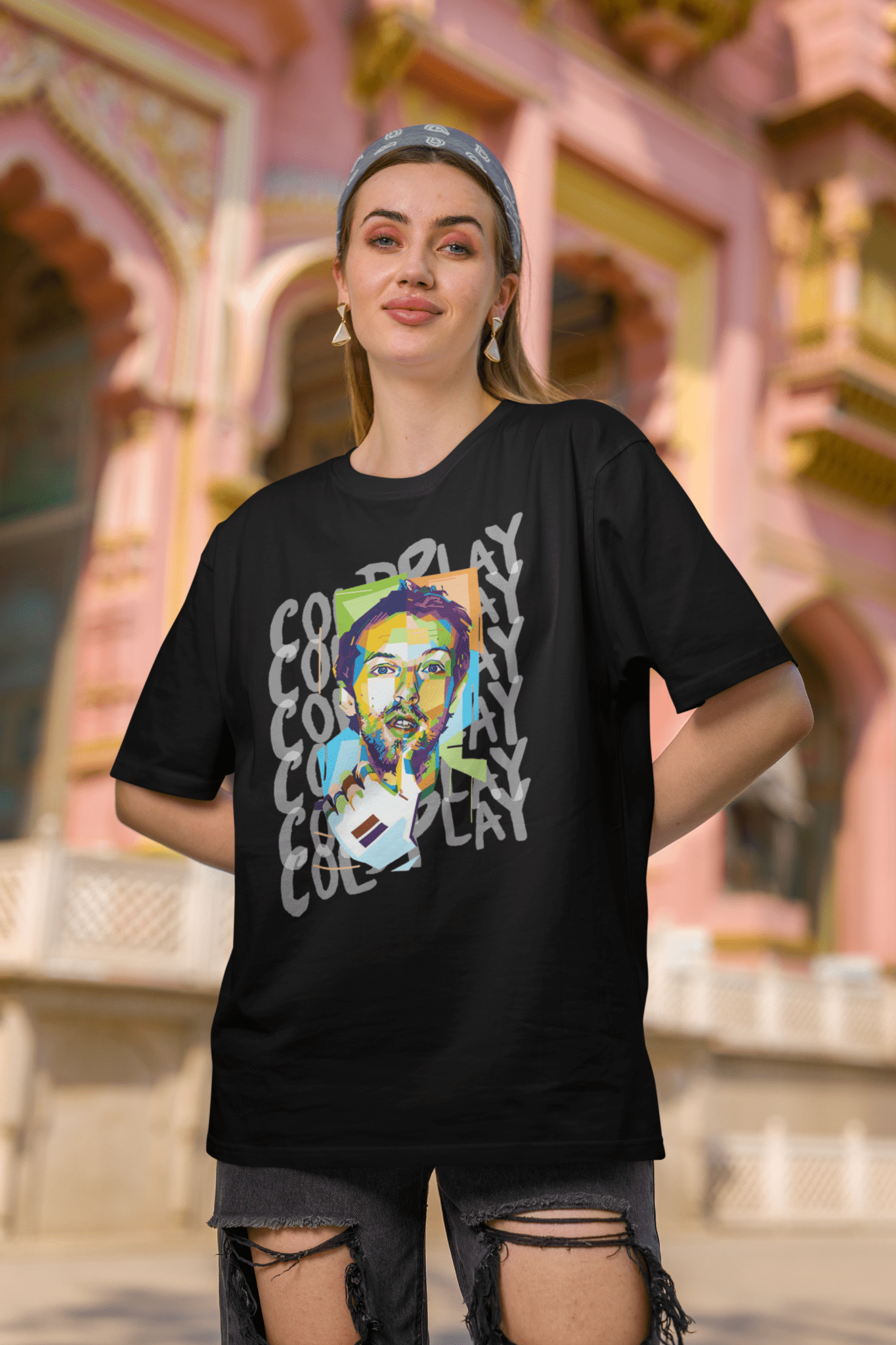 Premium Oversized Coldplay Concert T-Shirt - French Terry Cotton 240 GSM - YORD