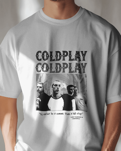 Premium Oversized Coldplay Concert T-Shirt - French Terry Cotton 240 GSM - YORD