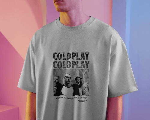 Premium Oversized Coldplay Concert T-Shirt - French Terry Cotton 240 GSM - YORD