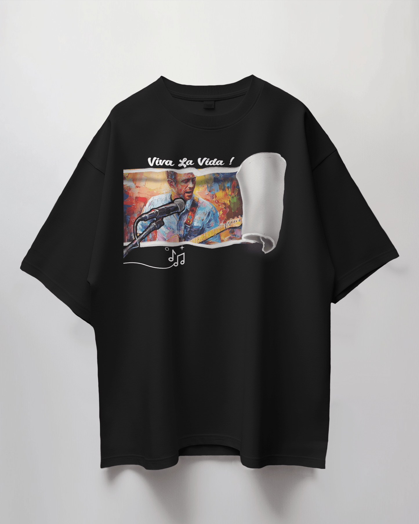 Premium Oversized French Terry Cotton 240 GSM Coldplay Concert T-Shirt – Luxury Art - Inspired Design - YORD