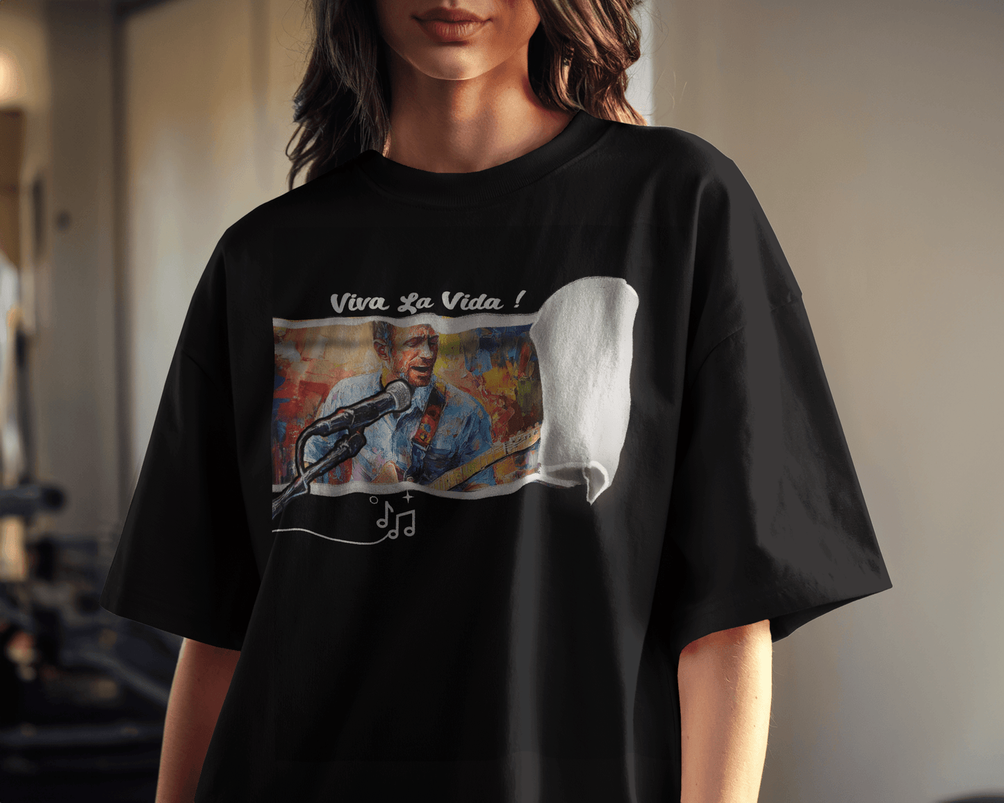 Premium Oversized French Terry Cotton 240 GSM Coldplay Concert T-Shirt – Luxury Art - Inspired Design - YORD