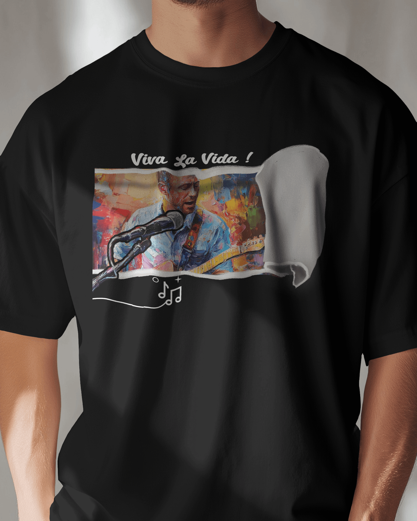 Premium Oversized French Terry Cotton 240 GSM Coldplay Concert T-Shirt – Luxury Art - Inspired Design - YORD