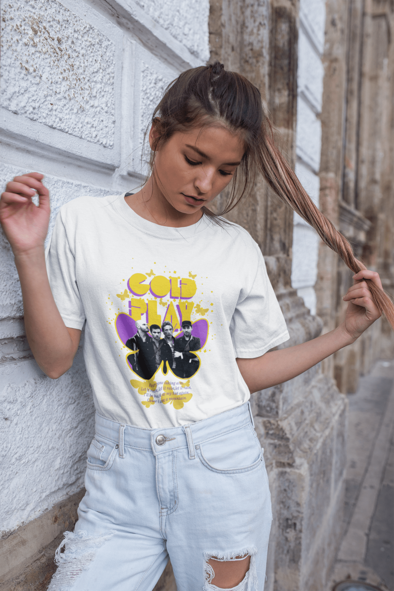 Premium Oversized French Terry Cotton Coldplay Concert T-Shirt – Luxury 240 GSM Fabric - YORD