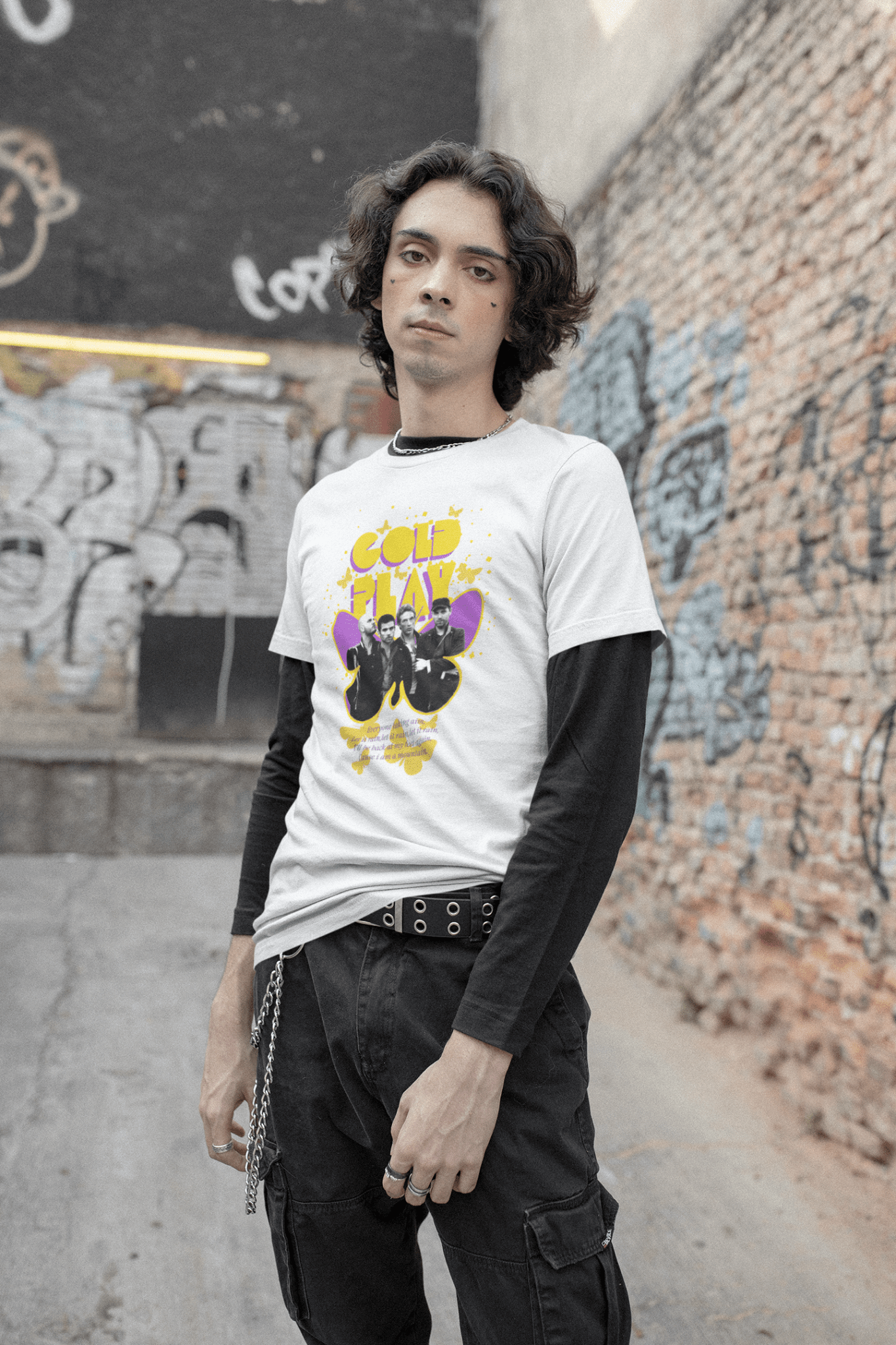 Premium Oversized French Terry Cotton Coldplay Concert T-Shirt – Luxury 240 GSM Fabric - YORD