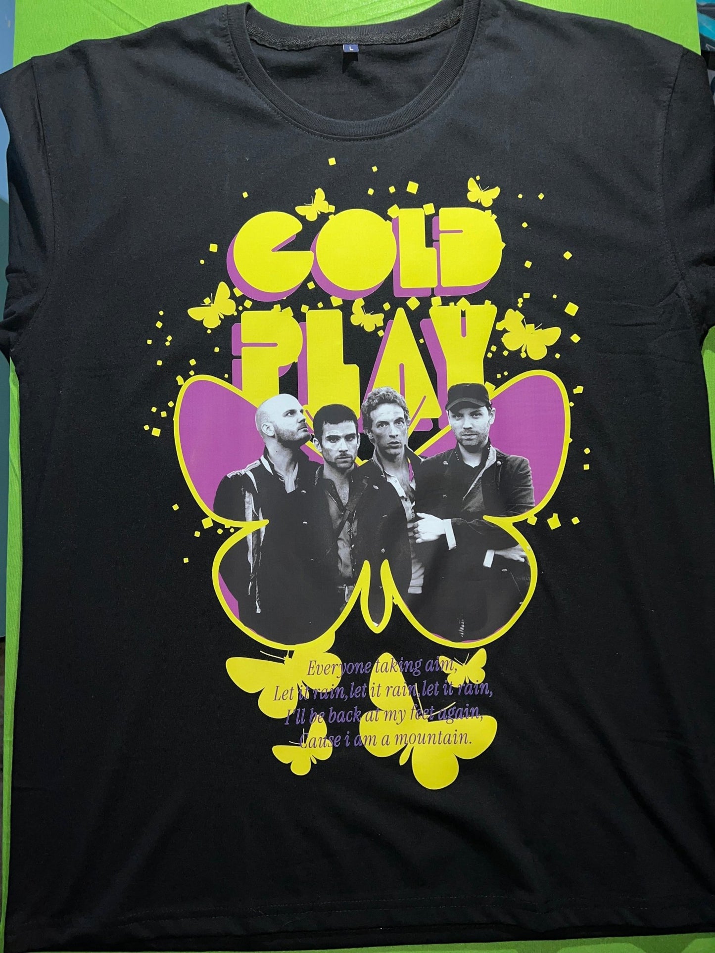 Premium Oversized French Terry Cotton Coldplay Concert T-Shirt – Luxury 240 GSM Fabric - YORD