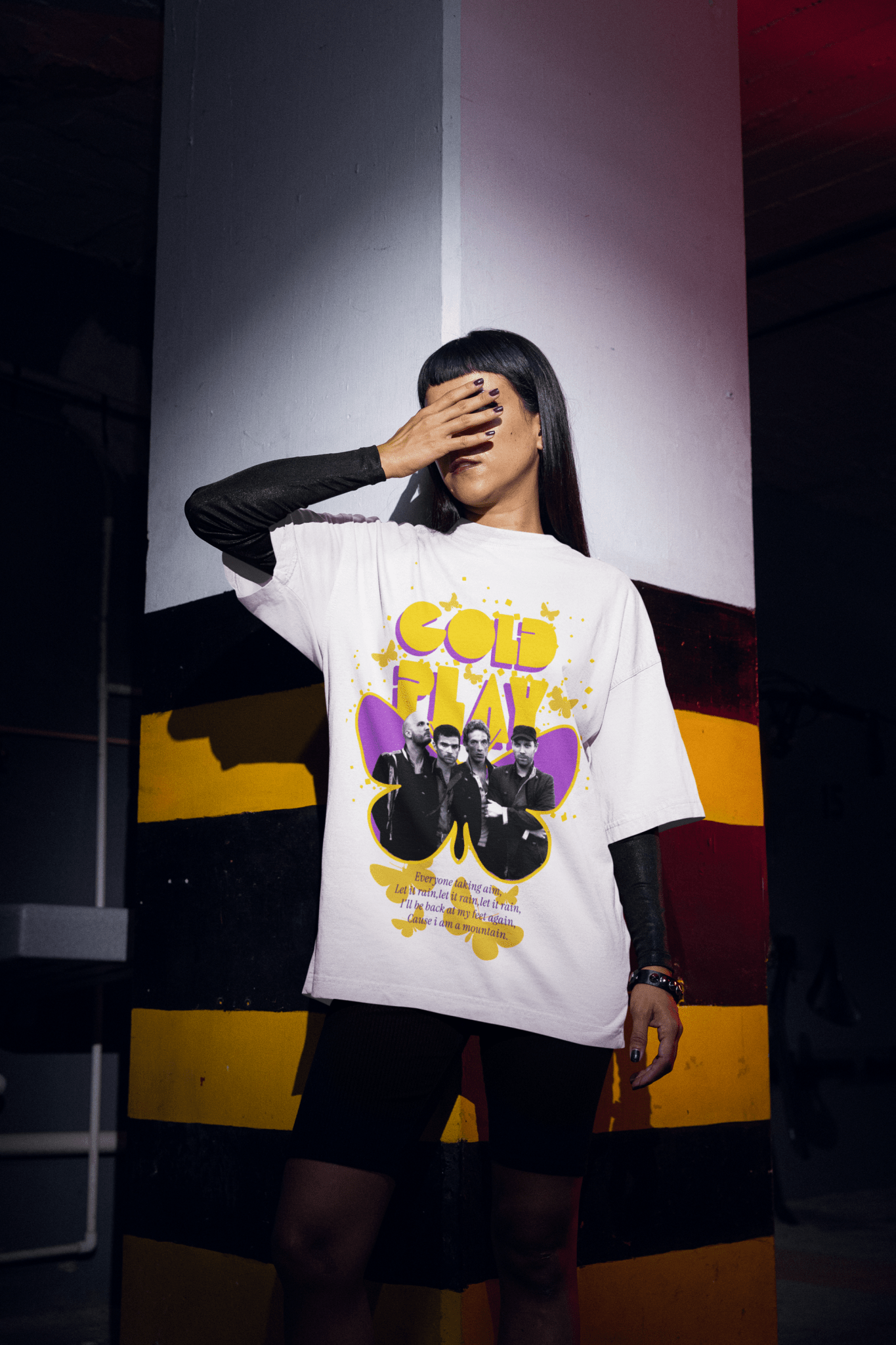 Premium Oversized French Terry Cotton Coldplay Concert T-Shirt – Luxury 240 GSM Fabric - YORD