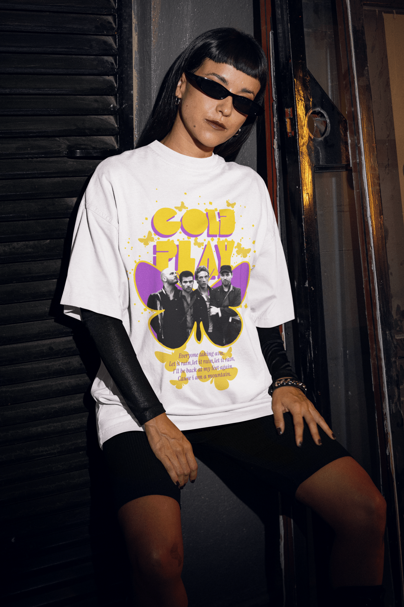 Premium Oversized French Terry Cotton Coldplay Concert T-Shirt – Luxury 240 GSM Fabric - YORD