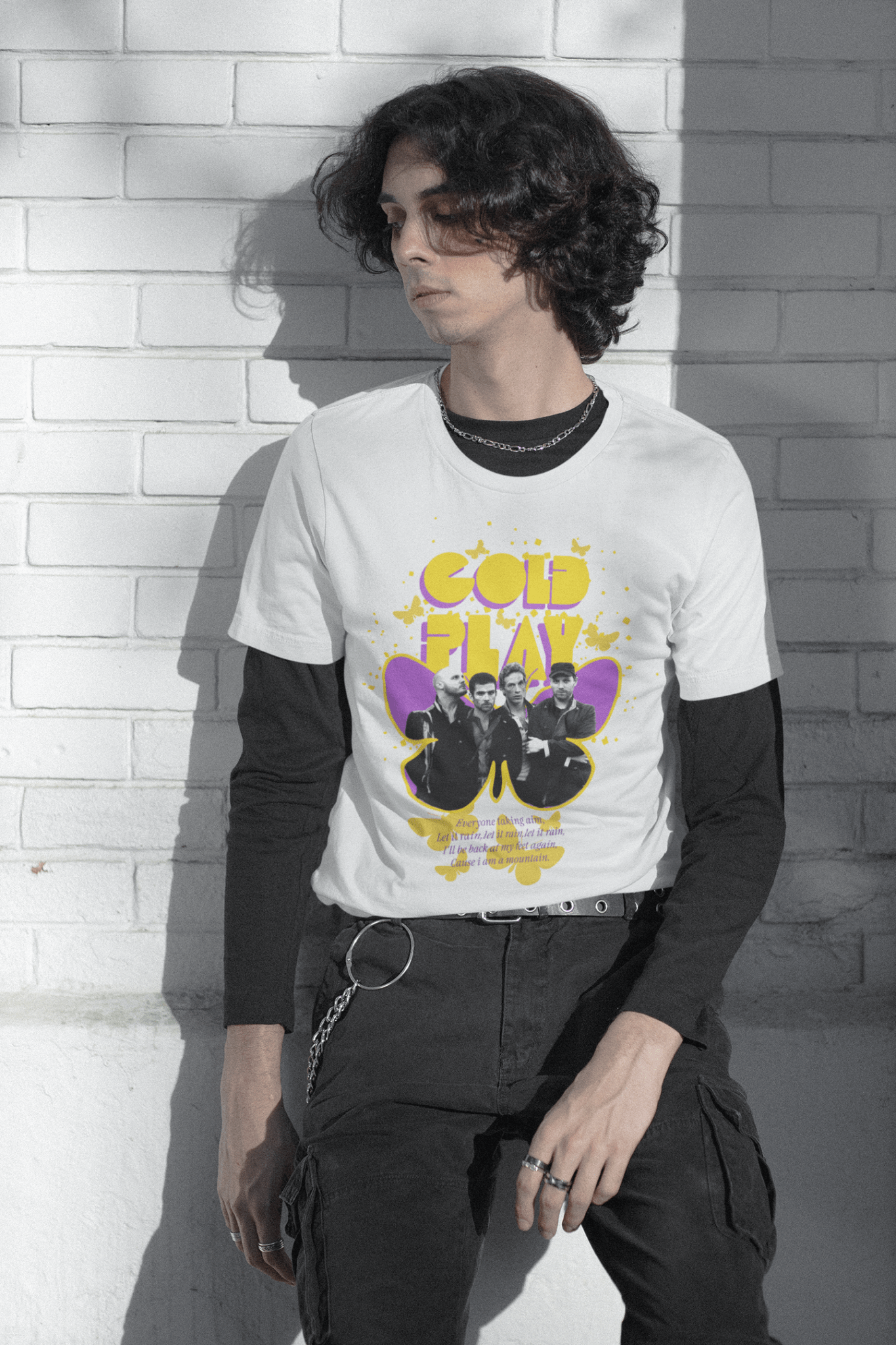 Premium Oversized French Terry Cotton Coldplay Concert T-Shirt – Luxury 240 GSM Fabric - YORD