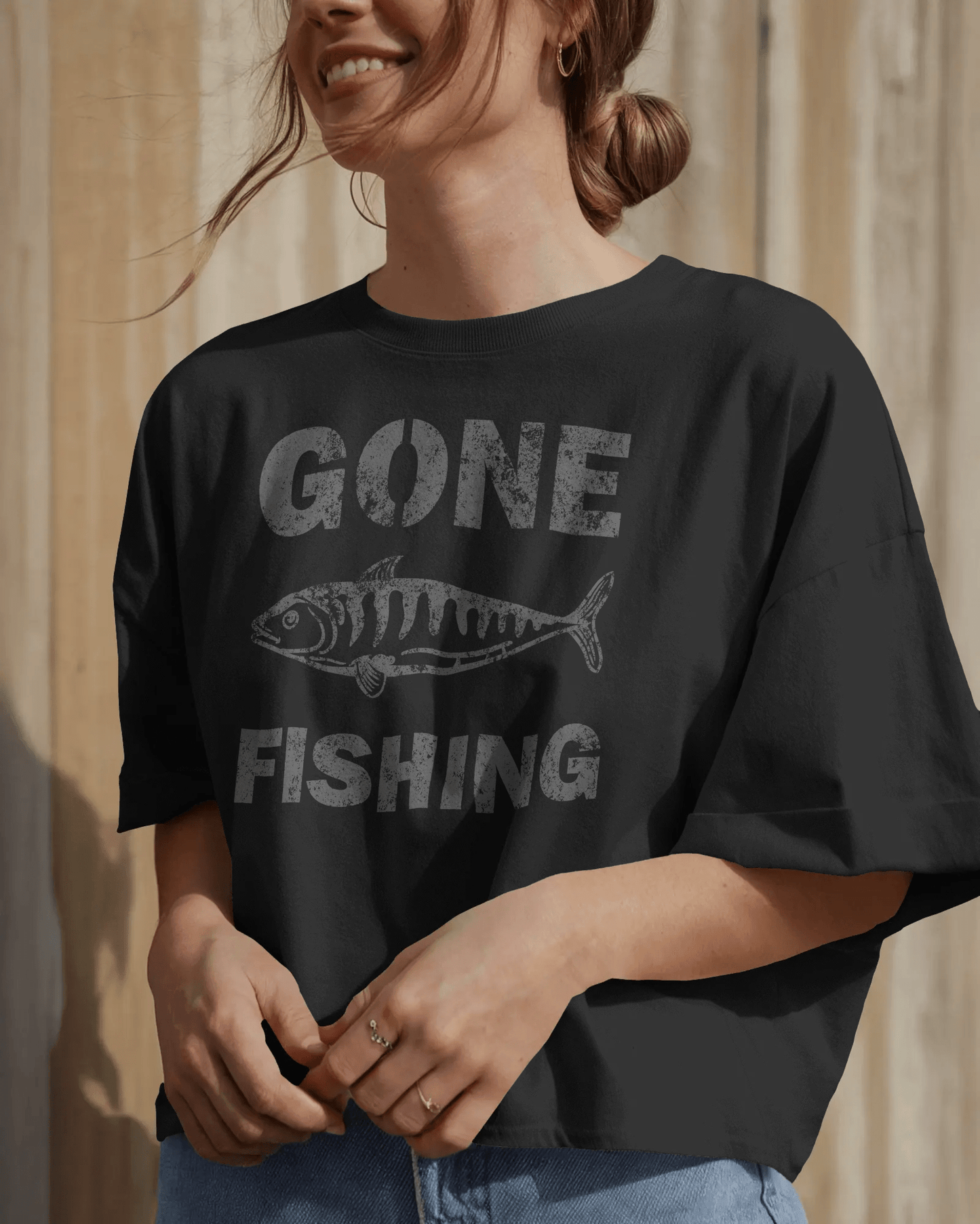 Premium Oversized 'GONE FISHING' T-Shirt | Limited Edition - YORD