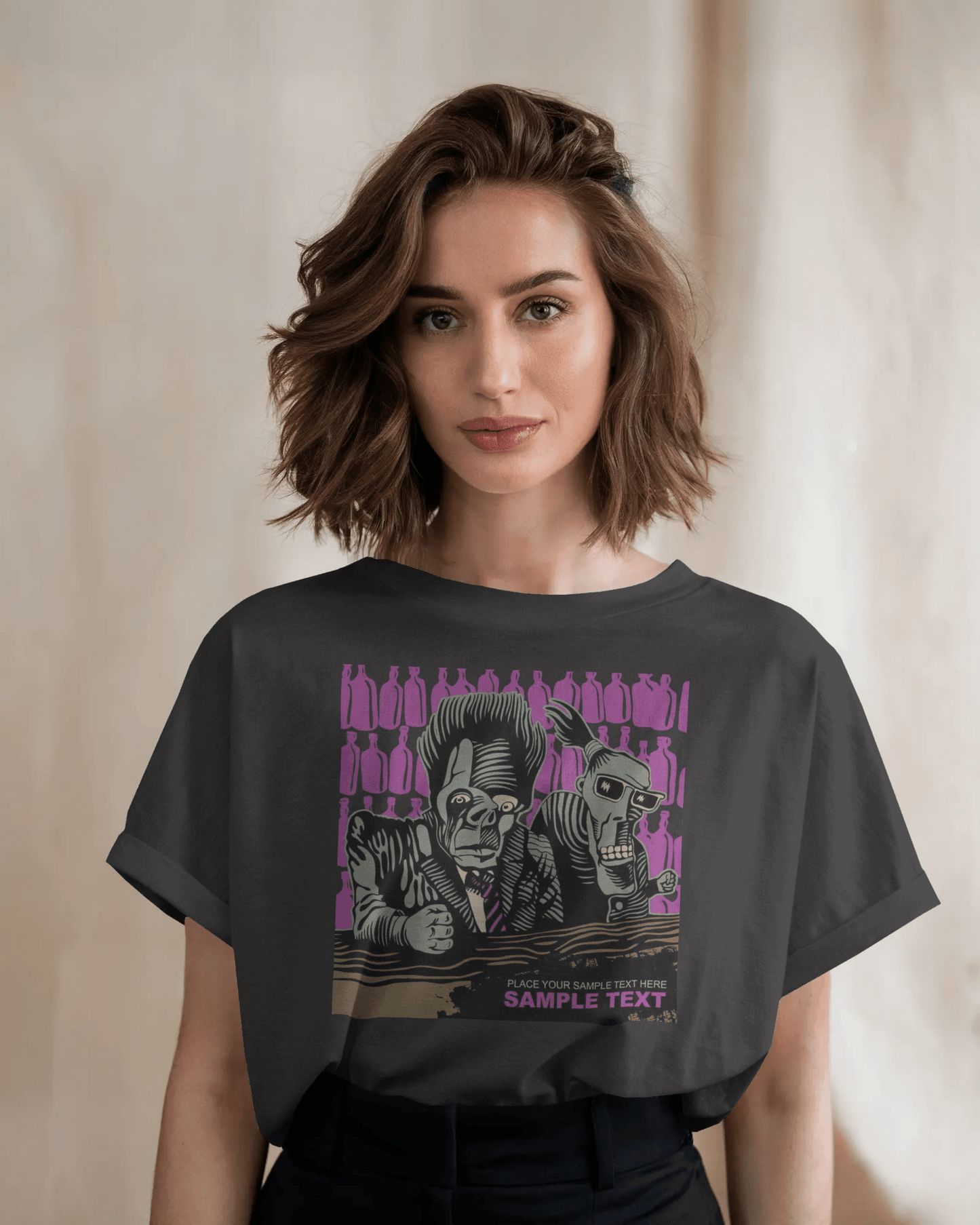 Premium Oversized Monster Duo Graphic T-Shirt - Limited Edition - YORD