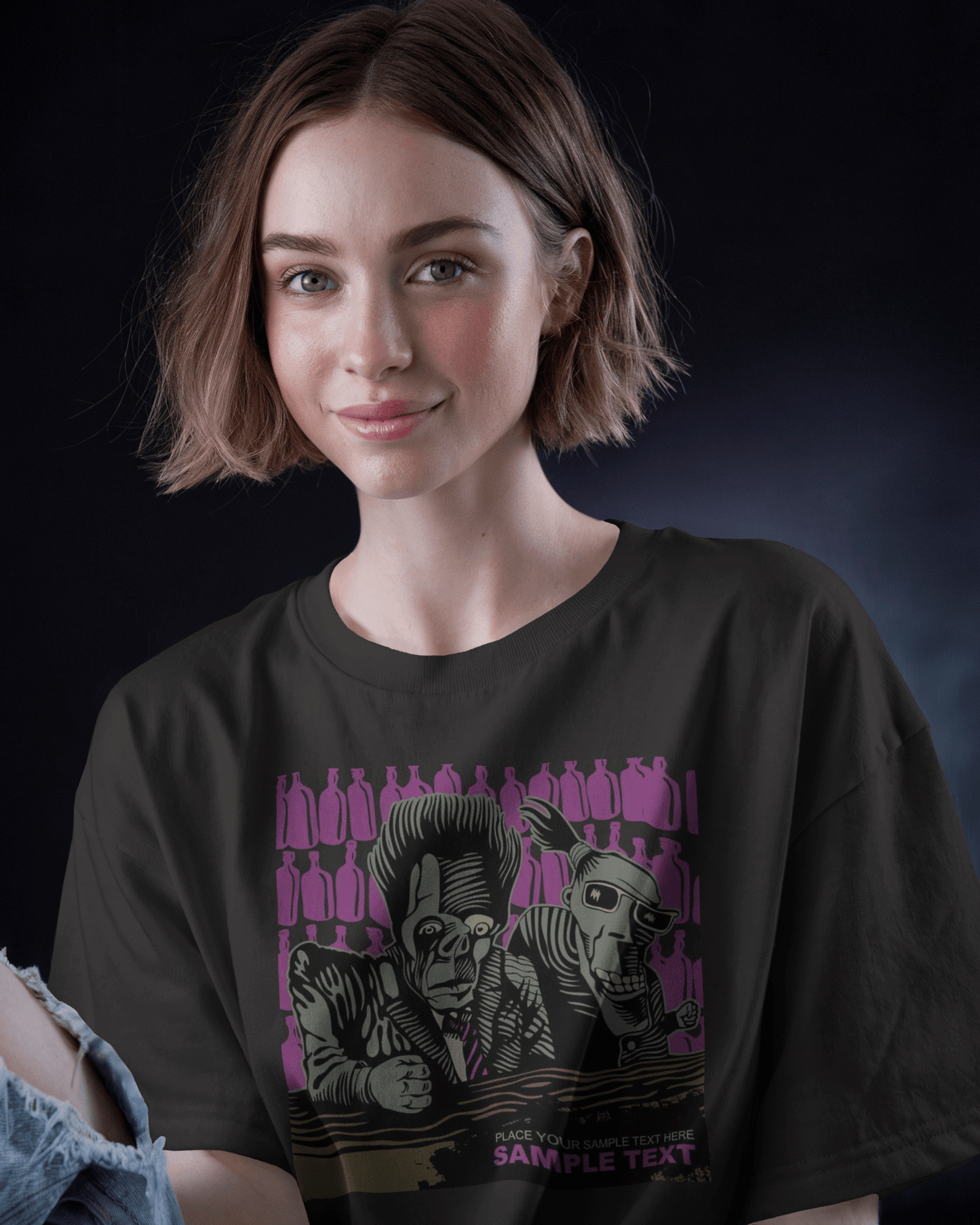 Premium Oversized Monster Duo Graphic T-Shirt - Limited Edition - YORD