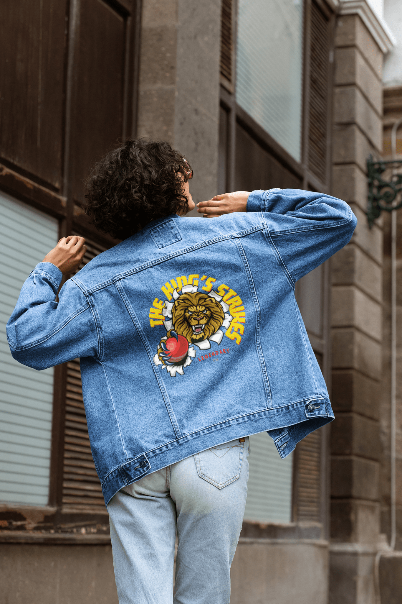 Premium RCB The Lion's Pride Embroidered Denim Jacket - YORD