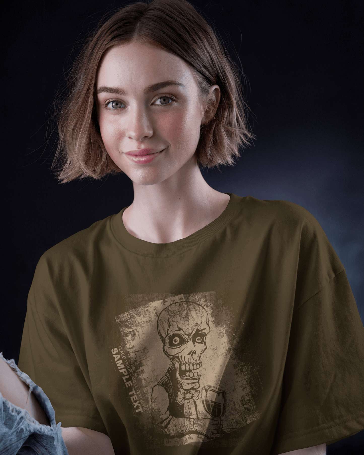 Premium Skeleton Waiter Oversized T-shirt | Limited Edition - YORD
