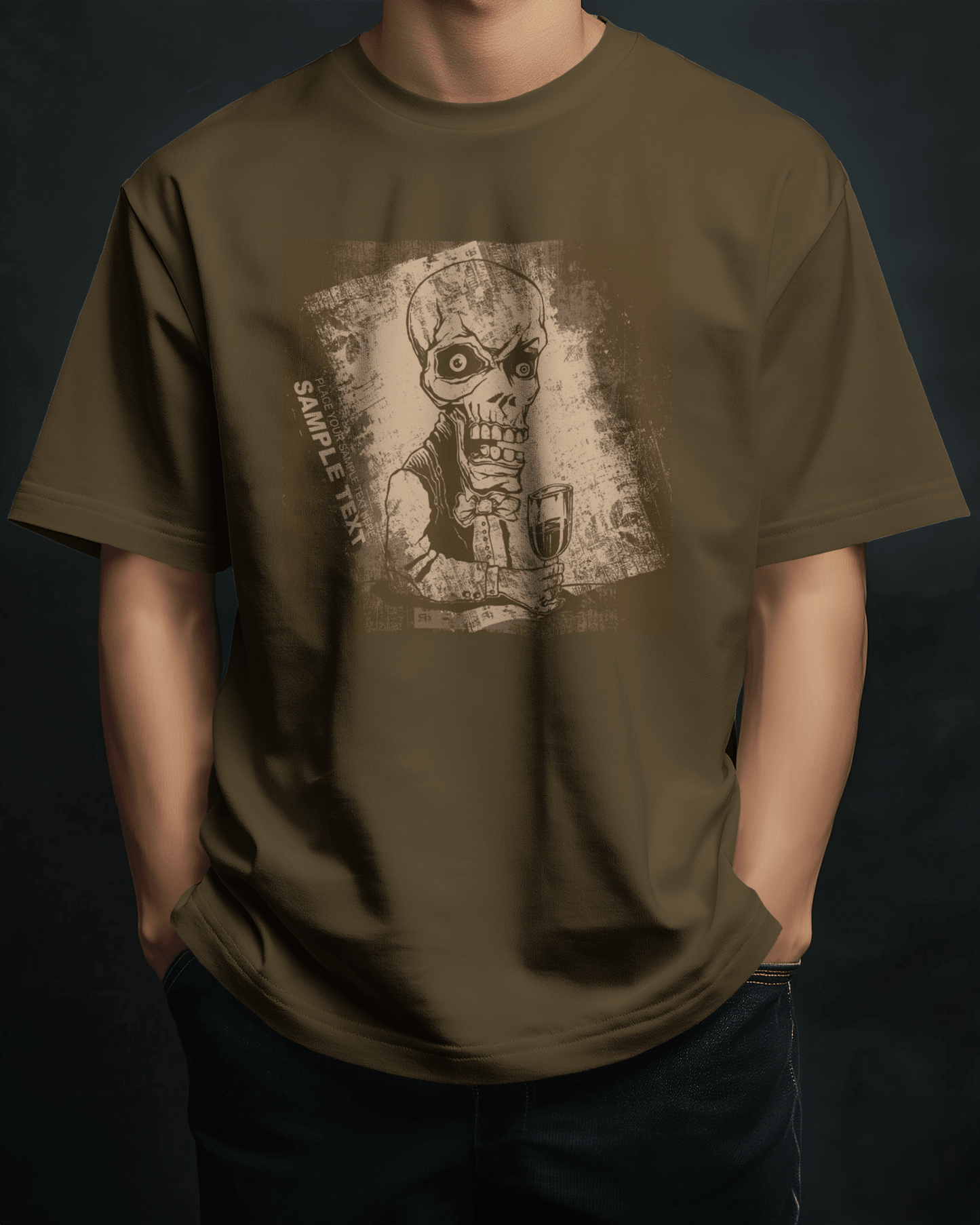 Premium Skeleton Waiter Oversized T-shirt | Limited Edition - YORD