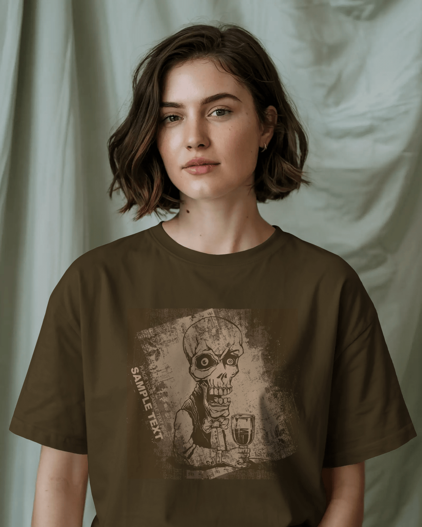 Premium Skeleton Waiter Oversized T-shirt | Limited Edition - YORD
