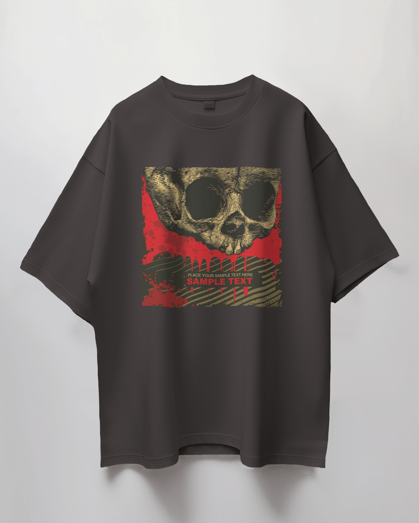 Premium Skull Splatter Oversized T-Shirt | Limited Edition - YORD