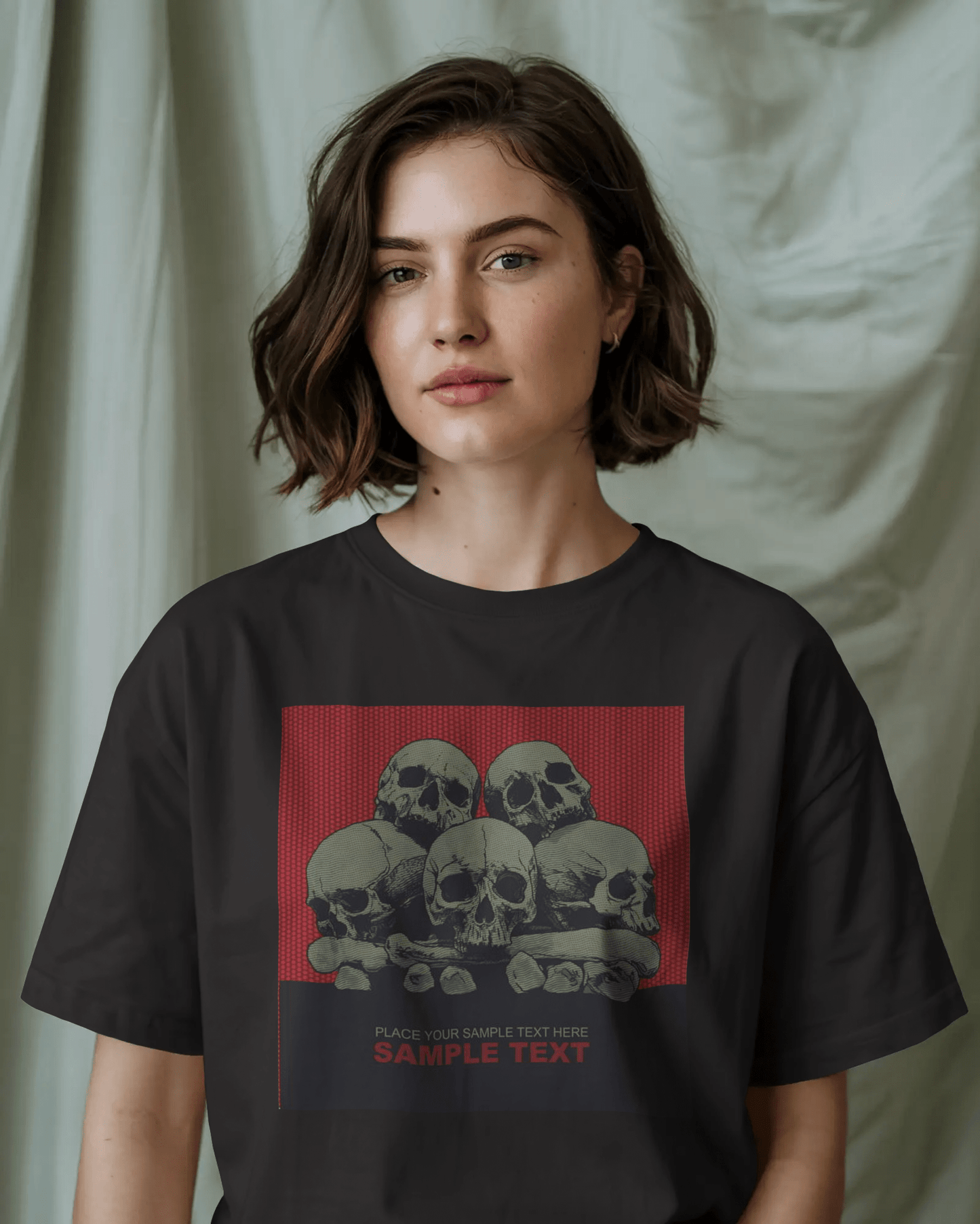 Premium Skull Stack Oversized T-Shirt | Limited Edition - YORD