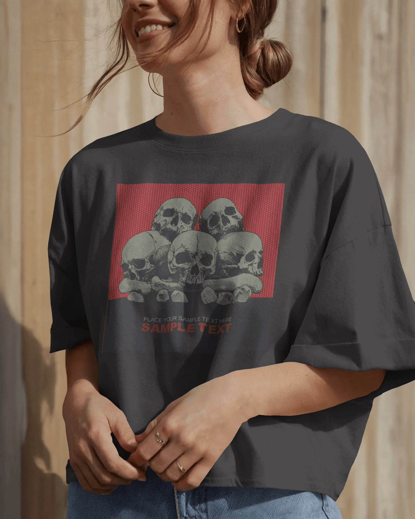 Premium Skull Stack Oversized T-Shirt | Limited Edition - YORD
