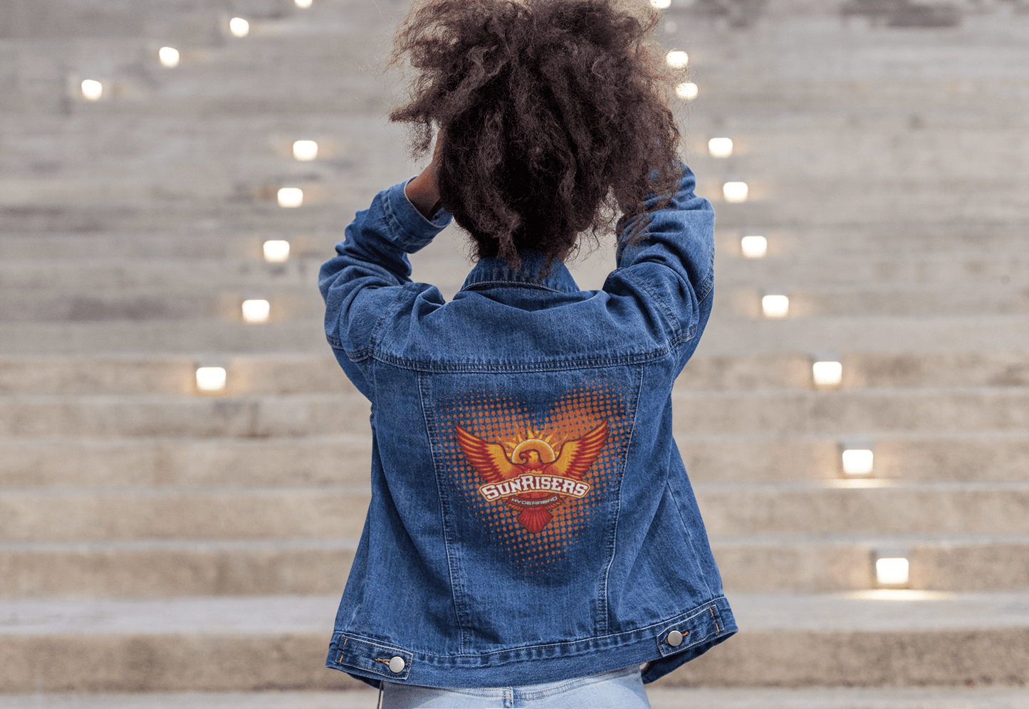 Premium SRH Sunrisers Hyderabad Logo Denim Jacket - YORD