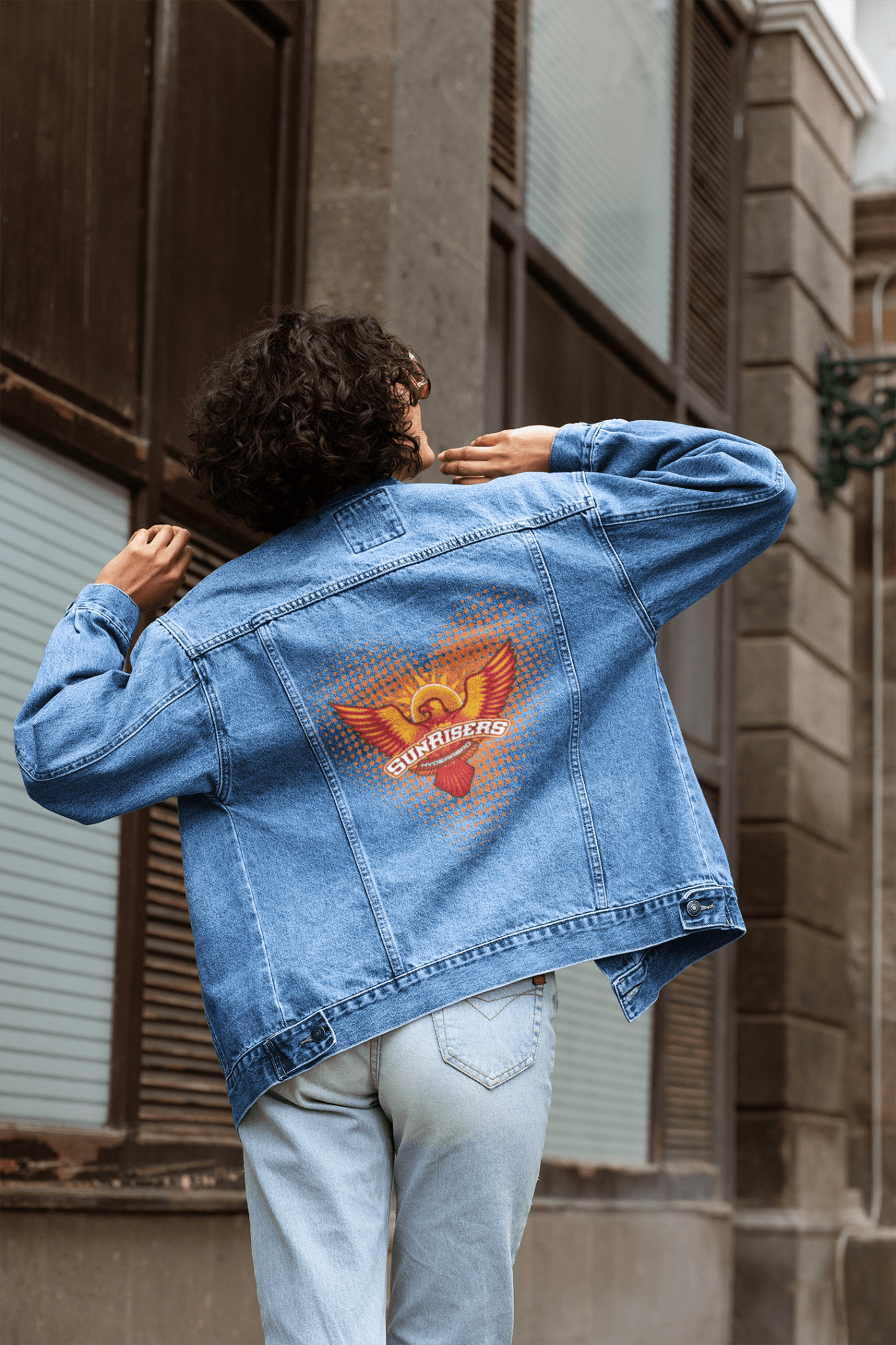 Premium SRH Sunrisers Hyderabad Logo Denim Jacket - YORD