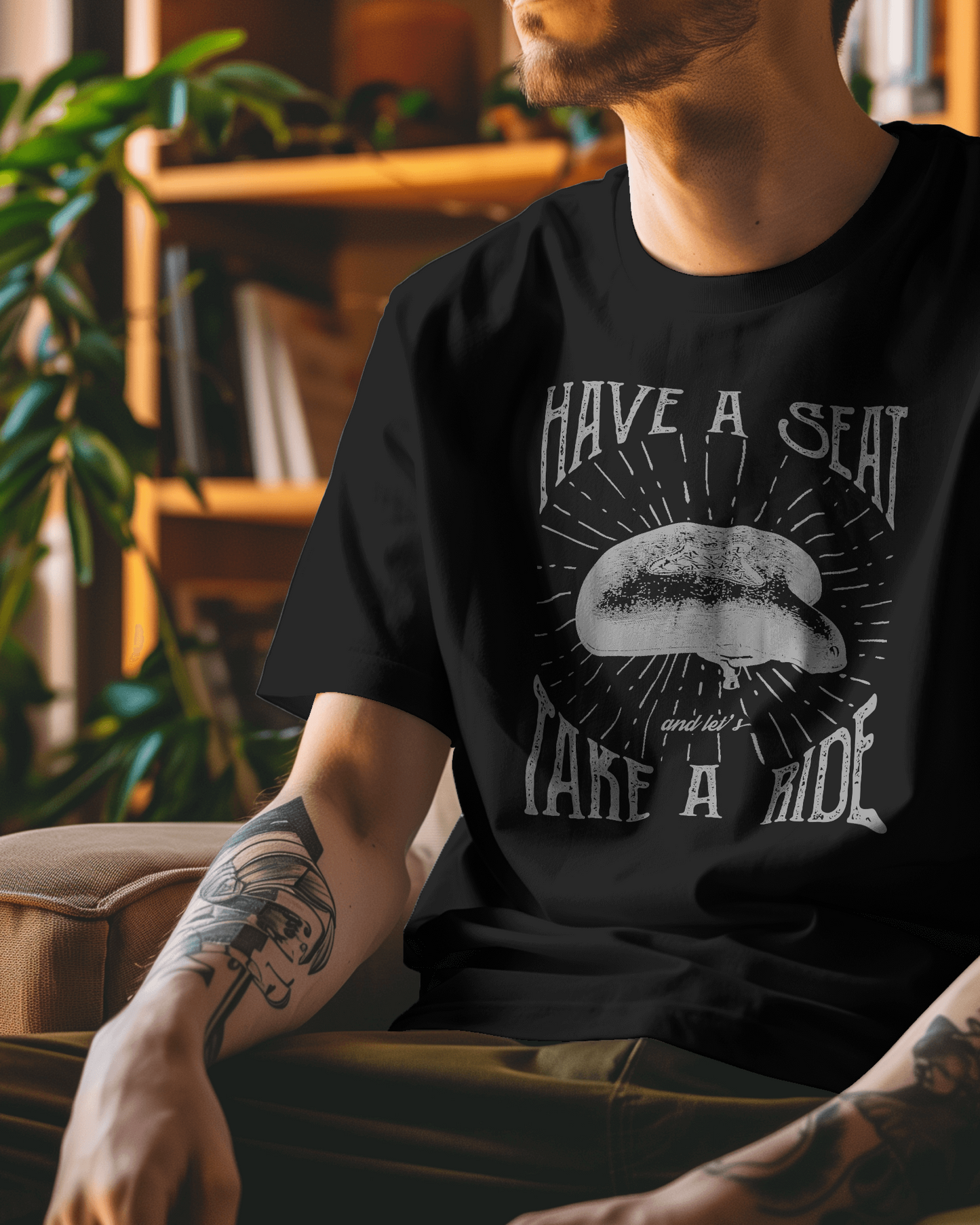 Premium Oversized 'Have A Seat' Graphic T-shirt