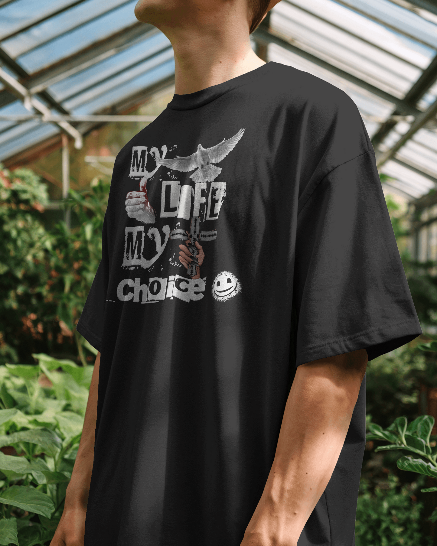 Premium 'My Life My Choice' Oversized Graphic T-shirt