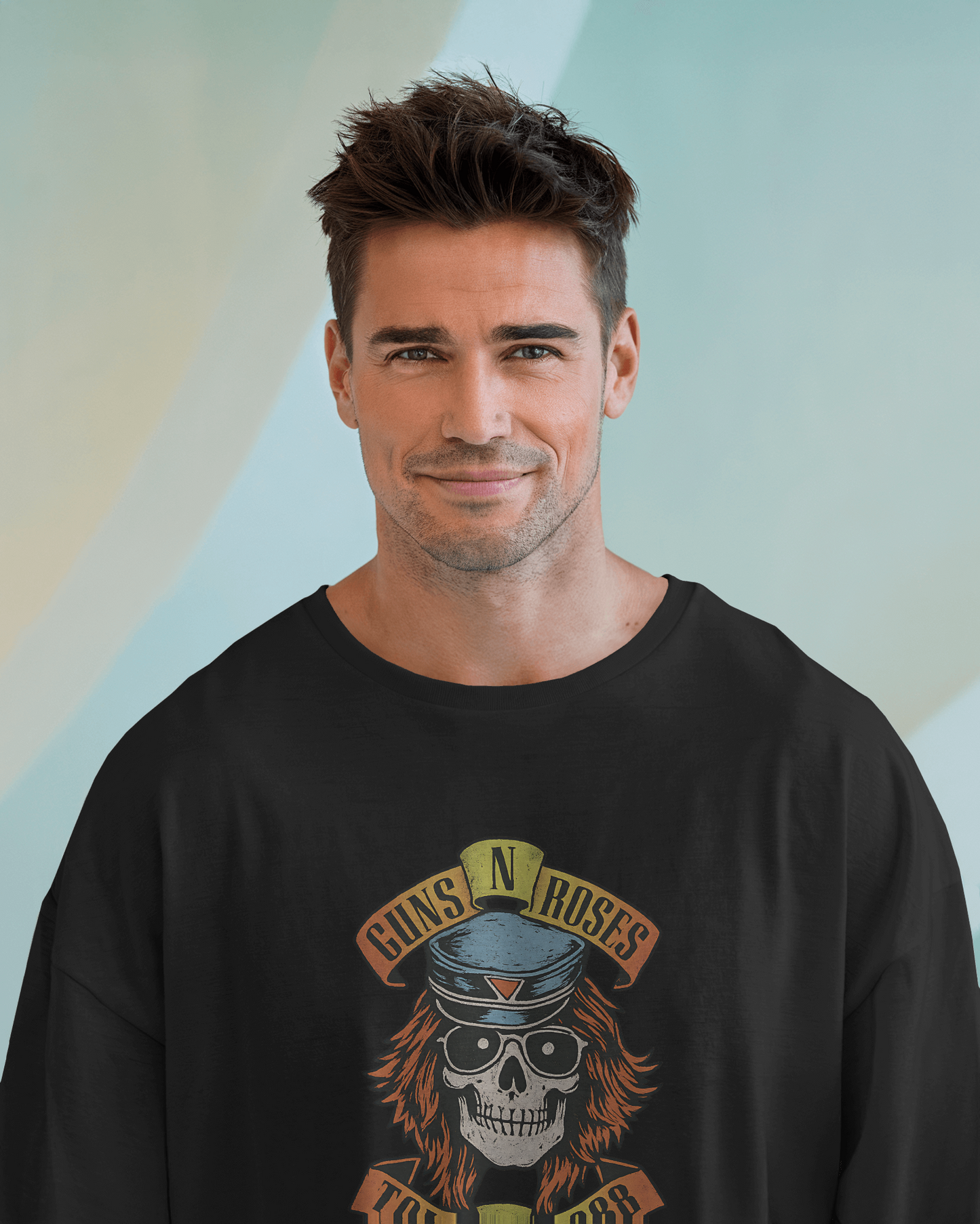 Premium Oversized Guns N' Roses 1988 Tour Skull T-shirt