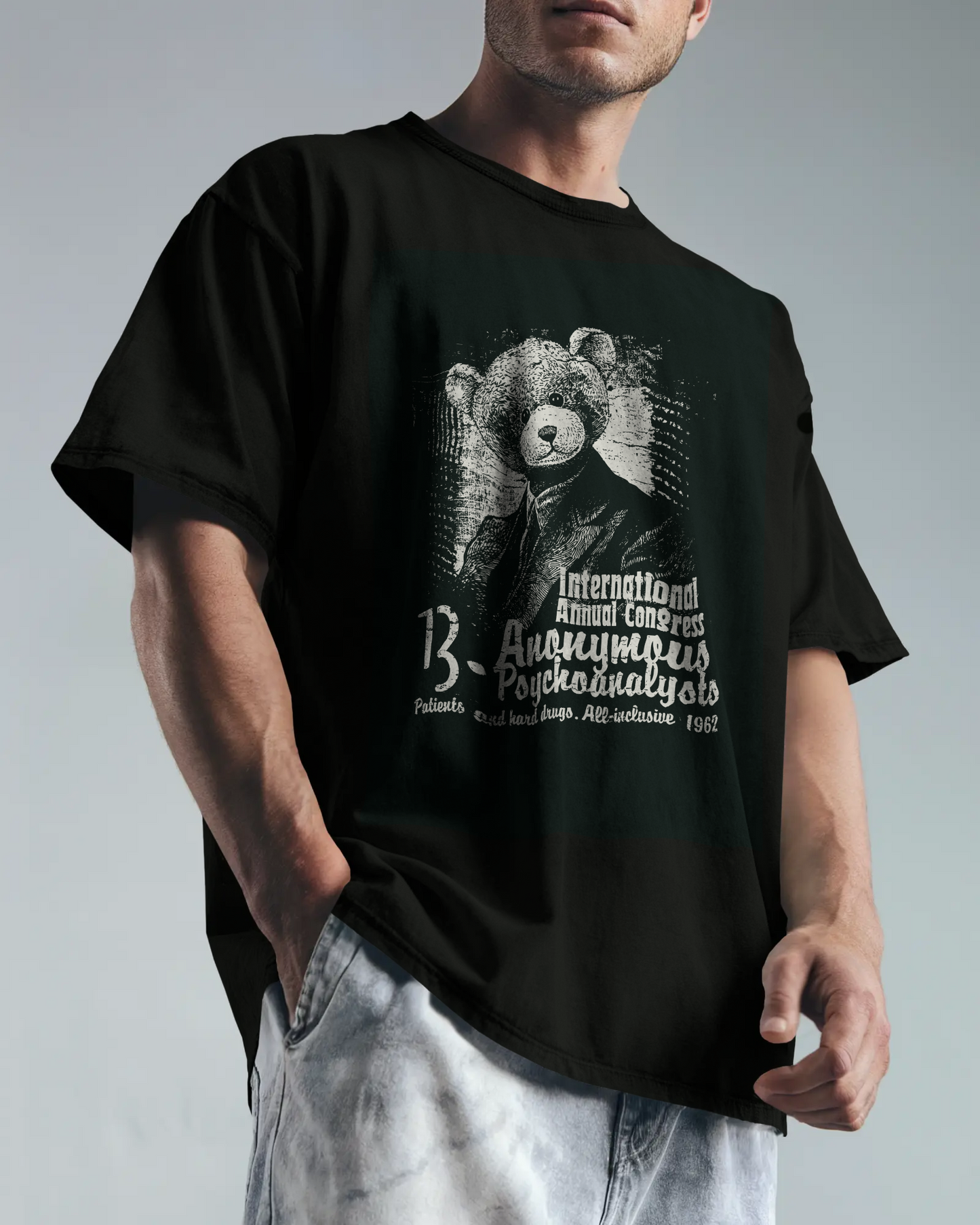 Premium Retirement Vacation Oversized Black T-Shirt
