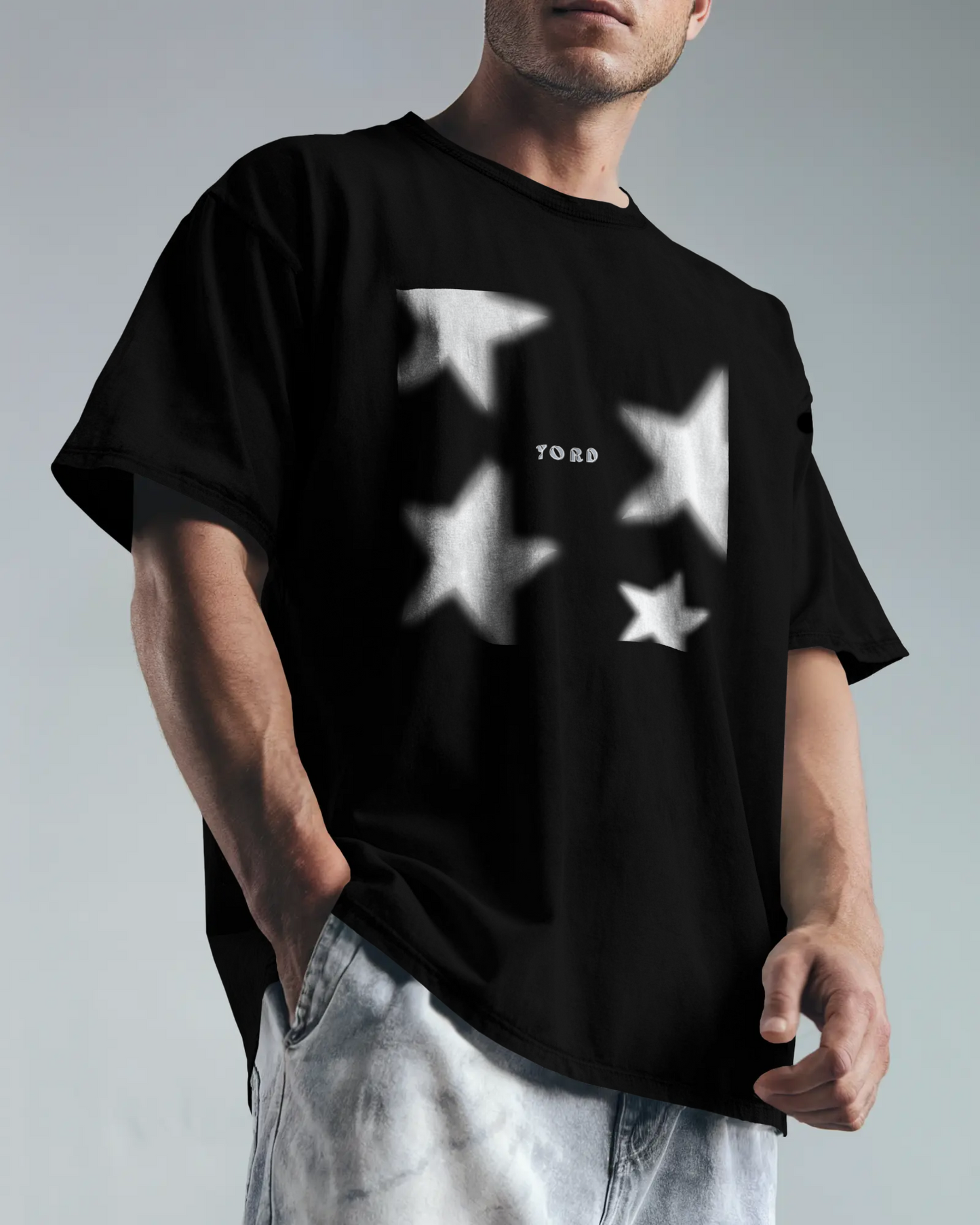 Premium Cosmic Stars Oversized T-Shirt | Limited Edition