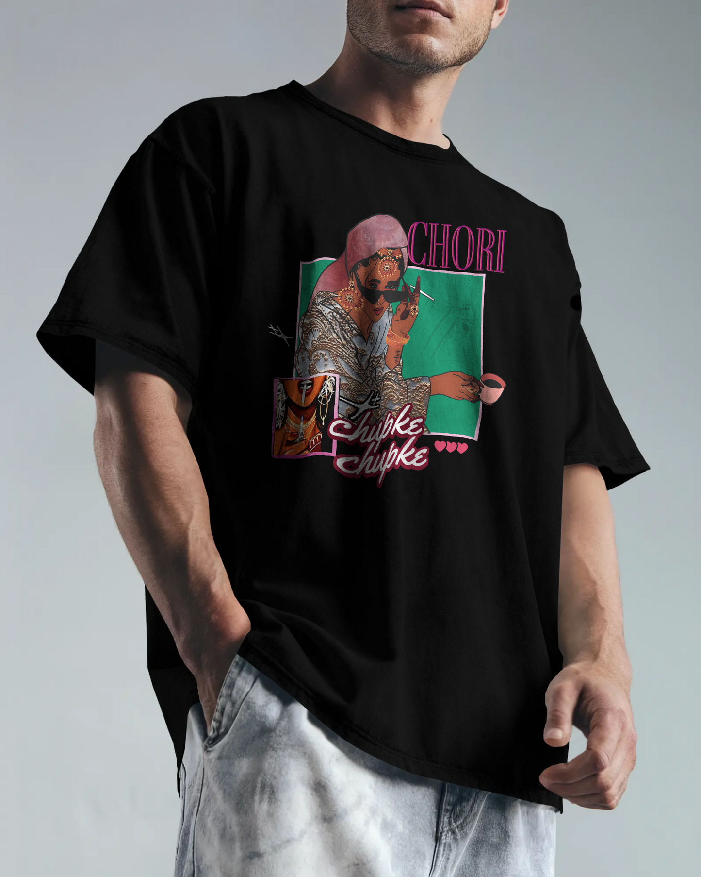 Premium Chori Chupke Chupke Oversized Graphic T-shirt